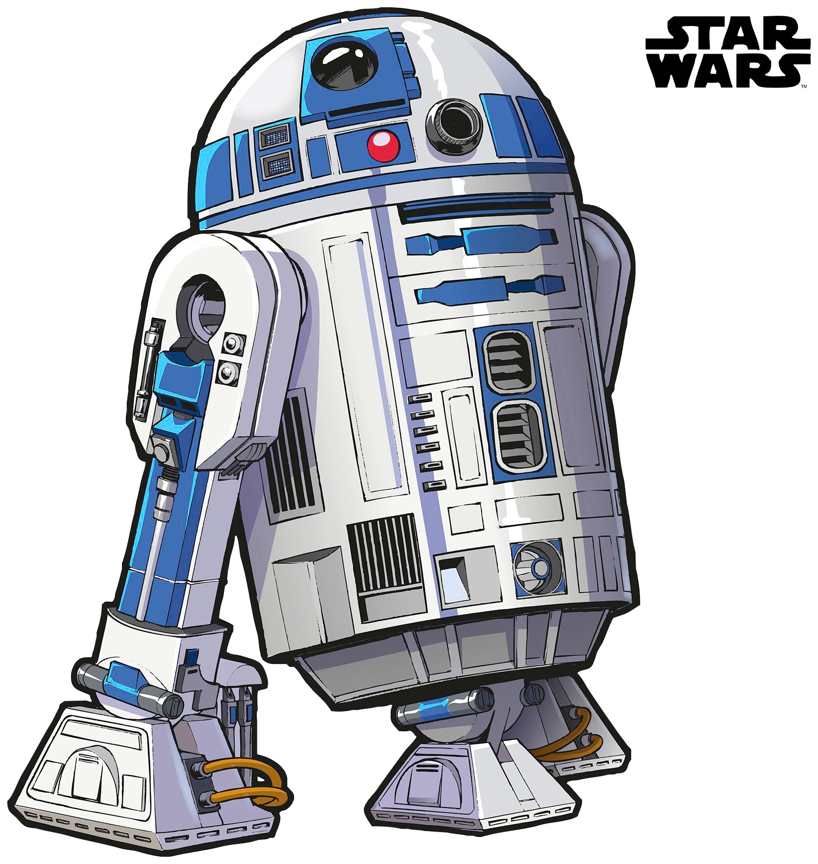 Komar Vliestapete »Star Wars XXL R2D2«, bedruckt-Comic-Retro, 127 x 120 cm (Breite x Höhe)