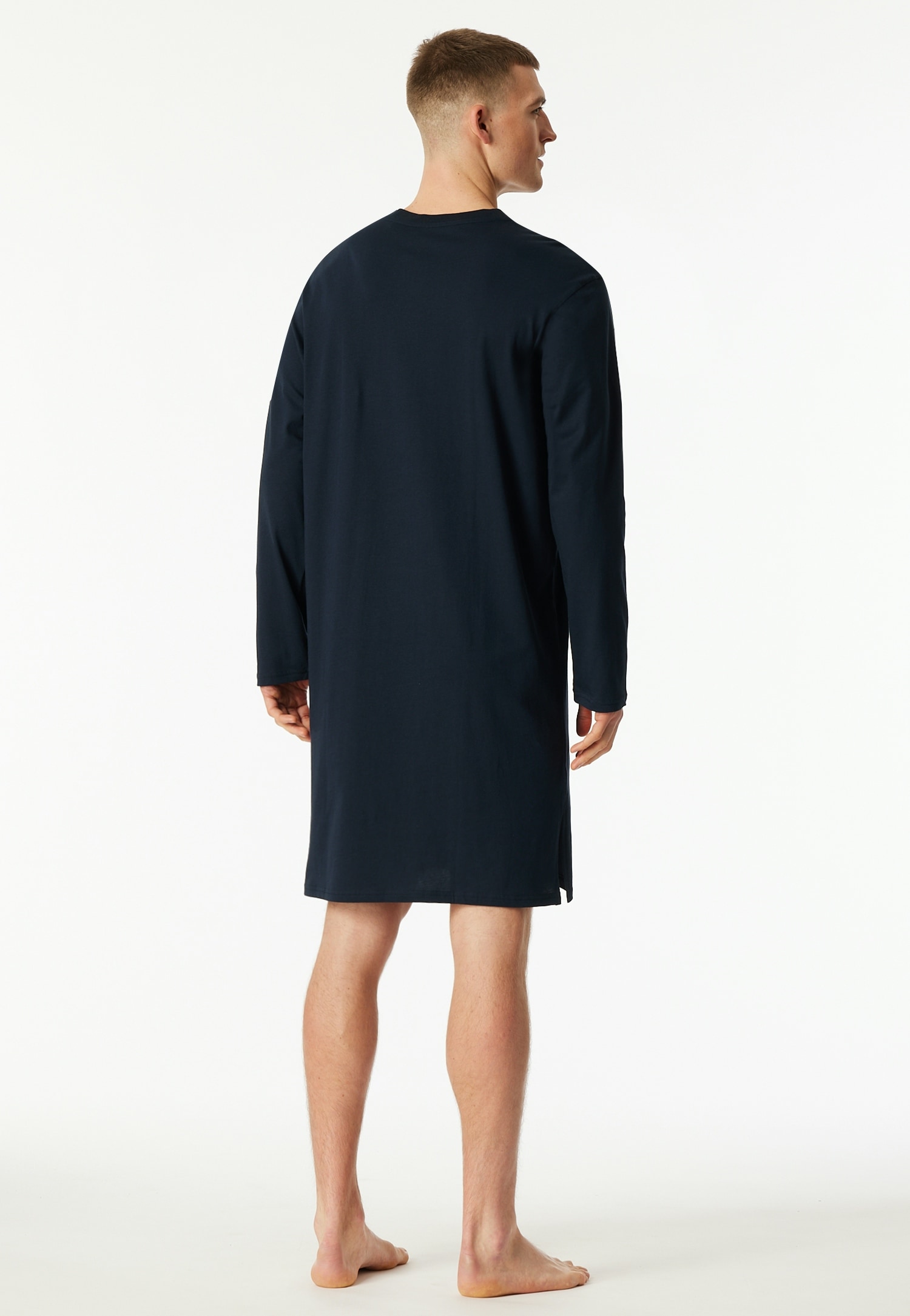 Schiesser Nachthemd »Comfort Nightwear« Brusttasche seitliche Schlitze, weich, Langarm, Single Jersey, Baumwolle