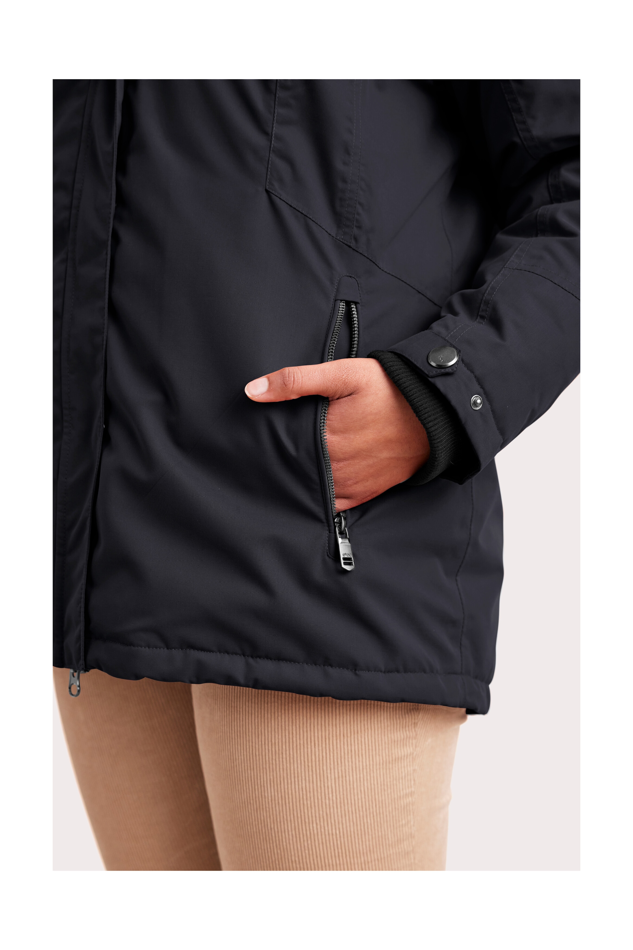 STOY Funktionsjacke »STW 4 WMN JCKT« Wasserdicht, atmungsaktiv, mit Teddy Fleece, abnehmb. Kapuze