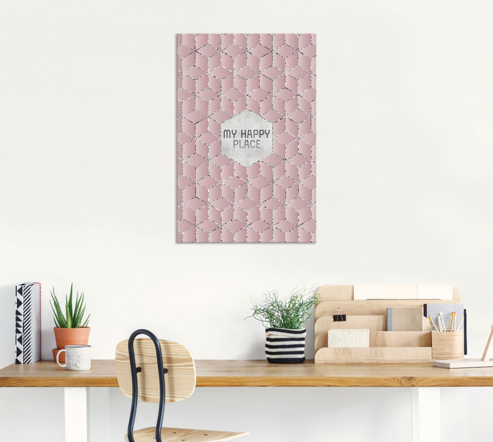 Artland Wandbild »Mein glücklicher Ort«, Sprüche & Texte, (1 St.), als Alubild, Outdoorbild, Poster in verschied. Größen