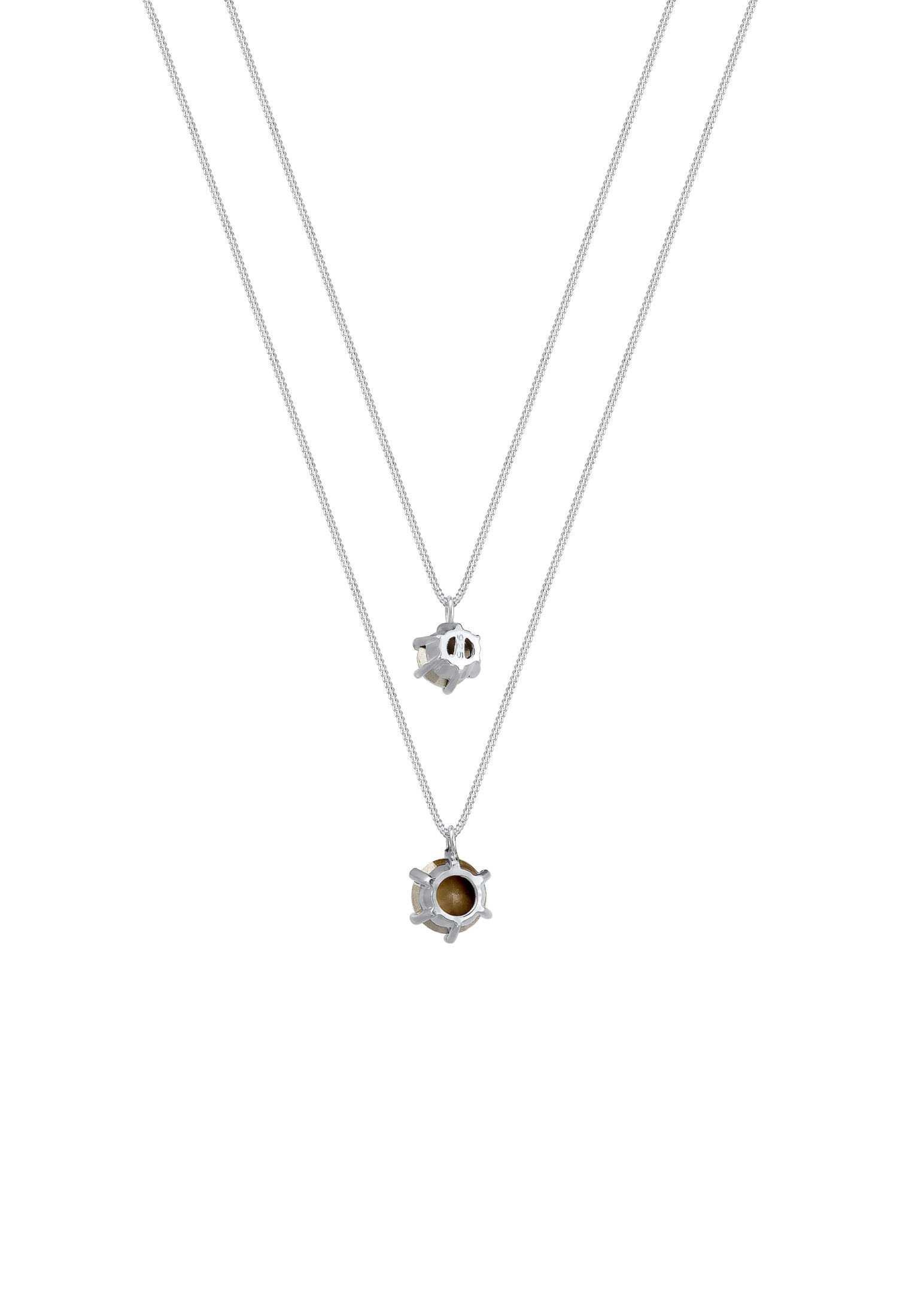 Elli Silberkette »Halskette Layer Rund 925 Silber, mit Kristallen von Swarovski®«