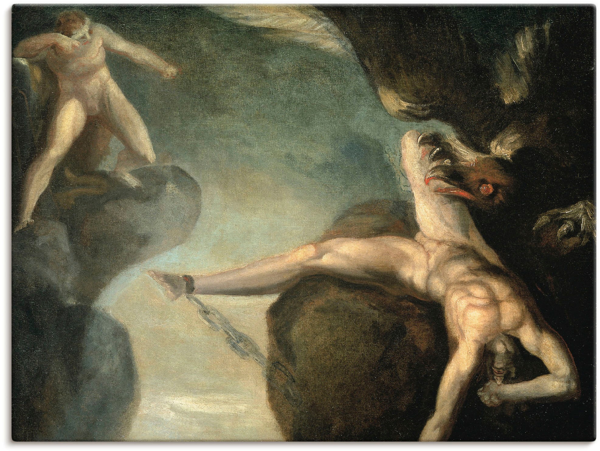 Artland Wandbild »Prometheus wird von Hercules gerettet«, Götter, (1 St.), in vielen Größen & Produktarten -Leinwandbild, Poster, Wandaufkleber / Wandtattoo auch für Badezimmer geeignet