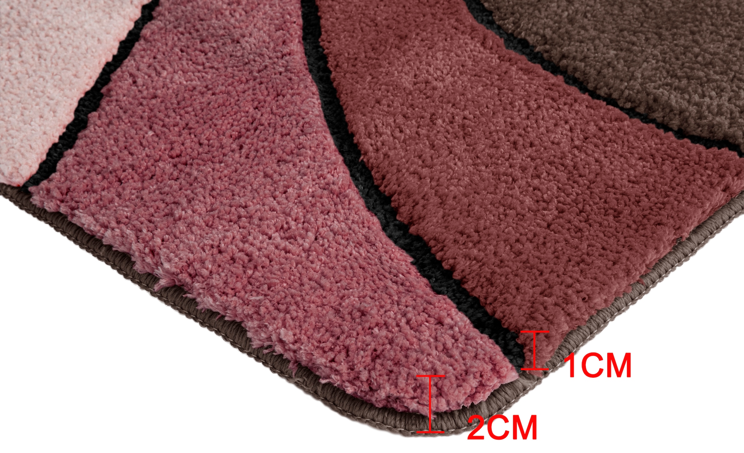 my home Badematte »Josie, Badvorleger, Badezimmer Teppich« Höhe 20 mm rutschhemmend beschichtet fußbodenheizungsgeeignet | schnell trocknend | strapazierfähig Badteppich, Badematten, rechteckig, rund & als 3-tlg. Set erhältlich