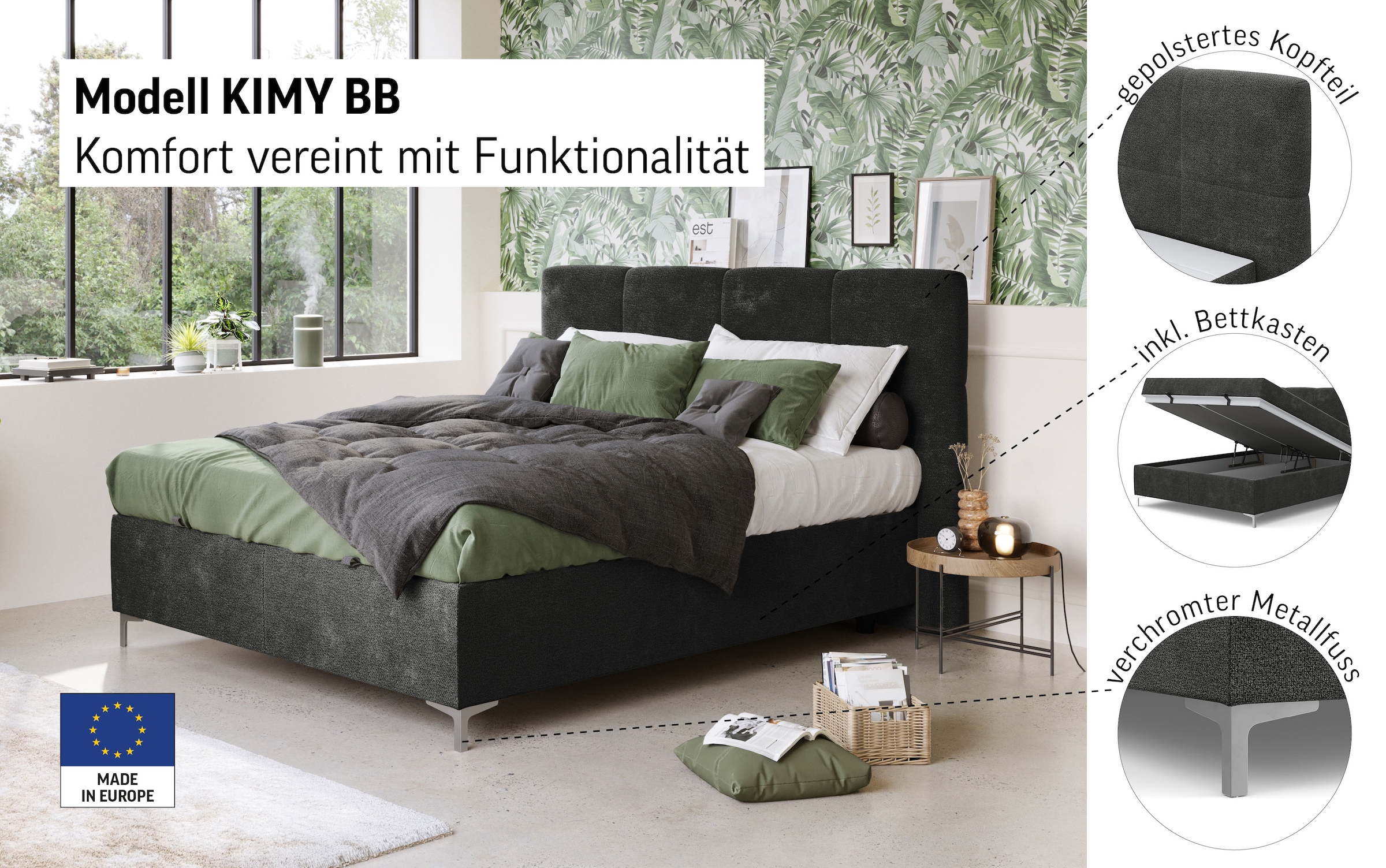 COTTA Boxbett »Kimy inkl. Bettkasten« erhältlich in den Breiten 160x200cm & 180x200cm