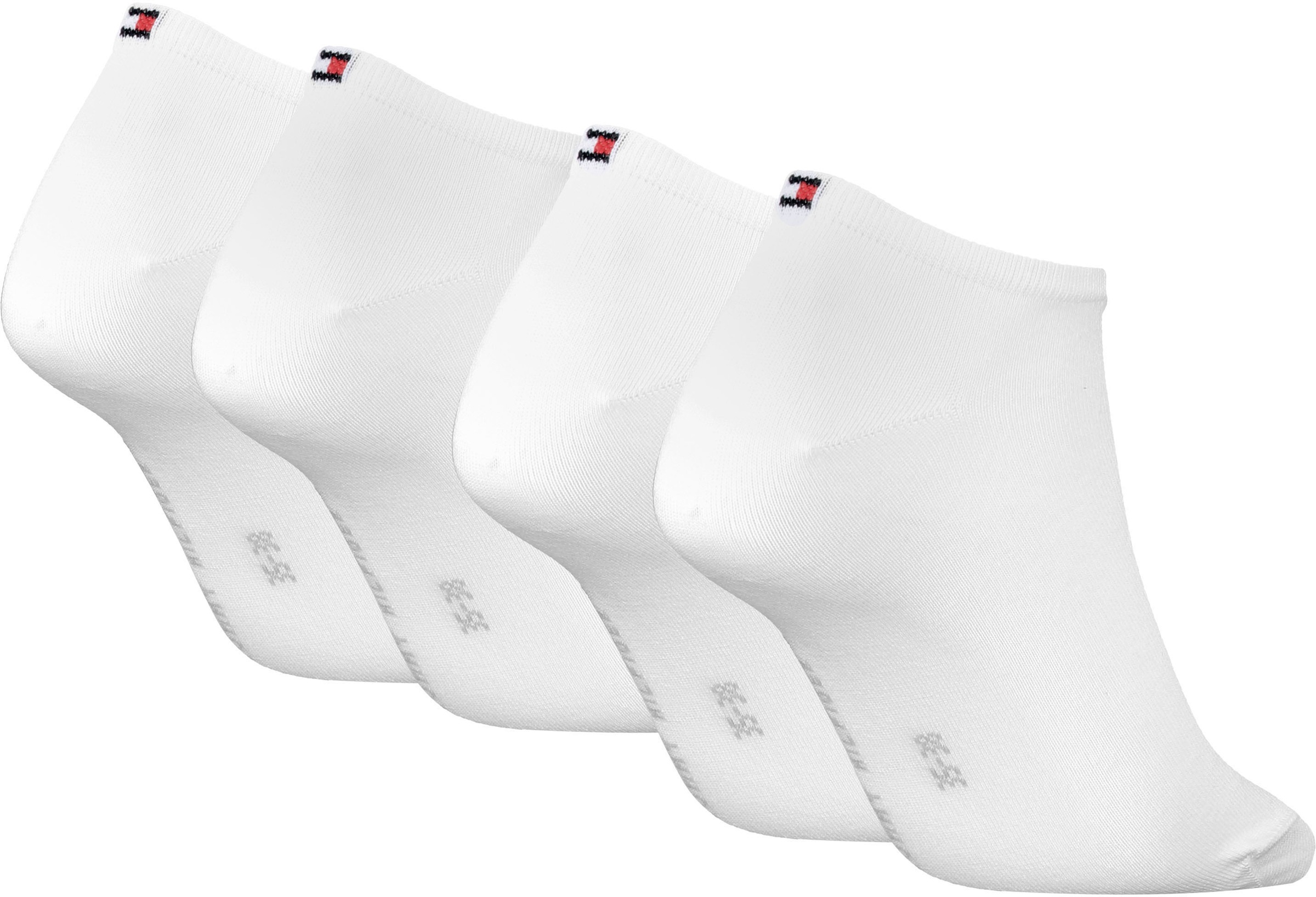 Tommy Hilfiger Sneakersocken »TH WOMEN 4P SNEAKER ECOM«, (Packung, 4 Paar, 4 Paar), mit Logostickerei