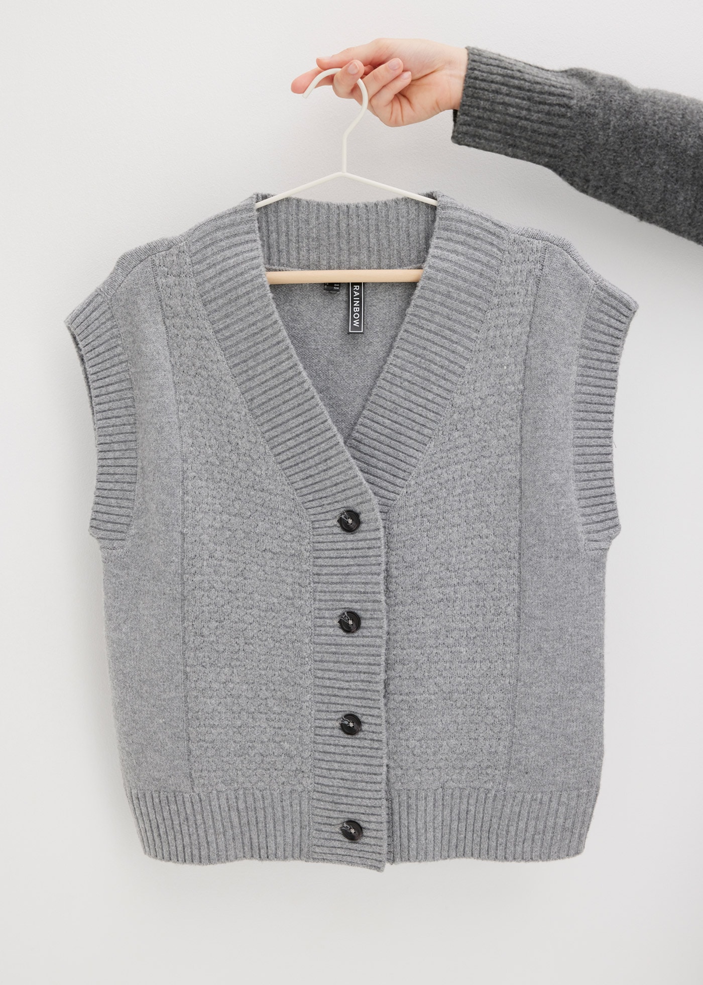 bonprix Strickweste »Strickweste mit Zopfmuster«, Strickweste mit Zopfmuster
