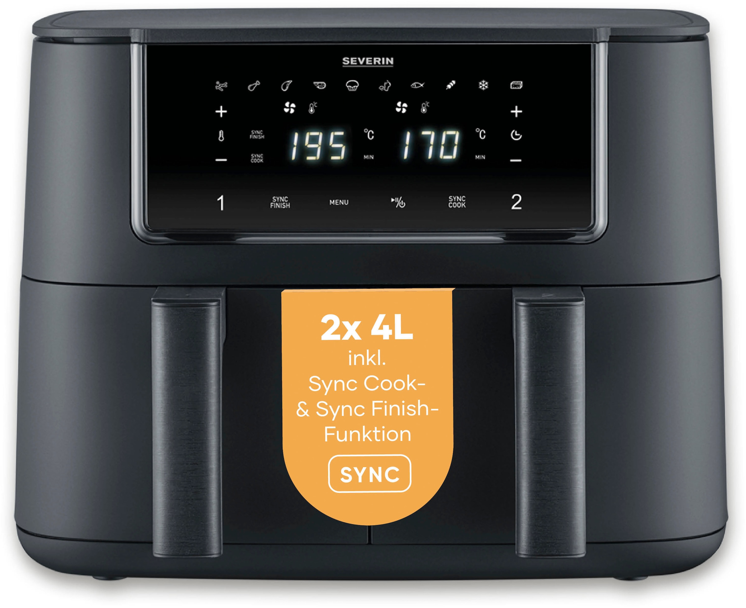 Severin Heißluftfritteuse »FR 2463     2 x 4 l "Dual"« 2600 W