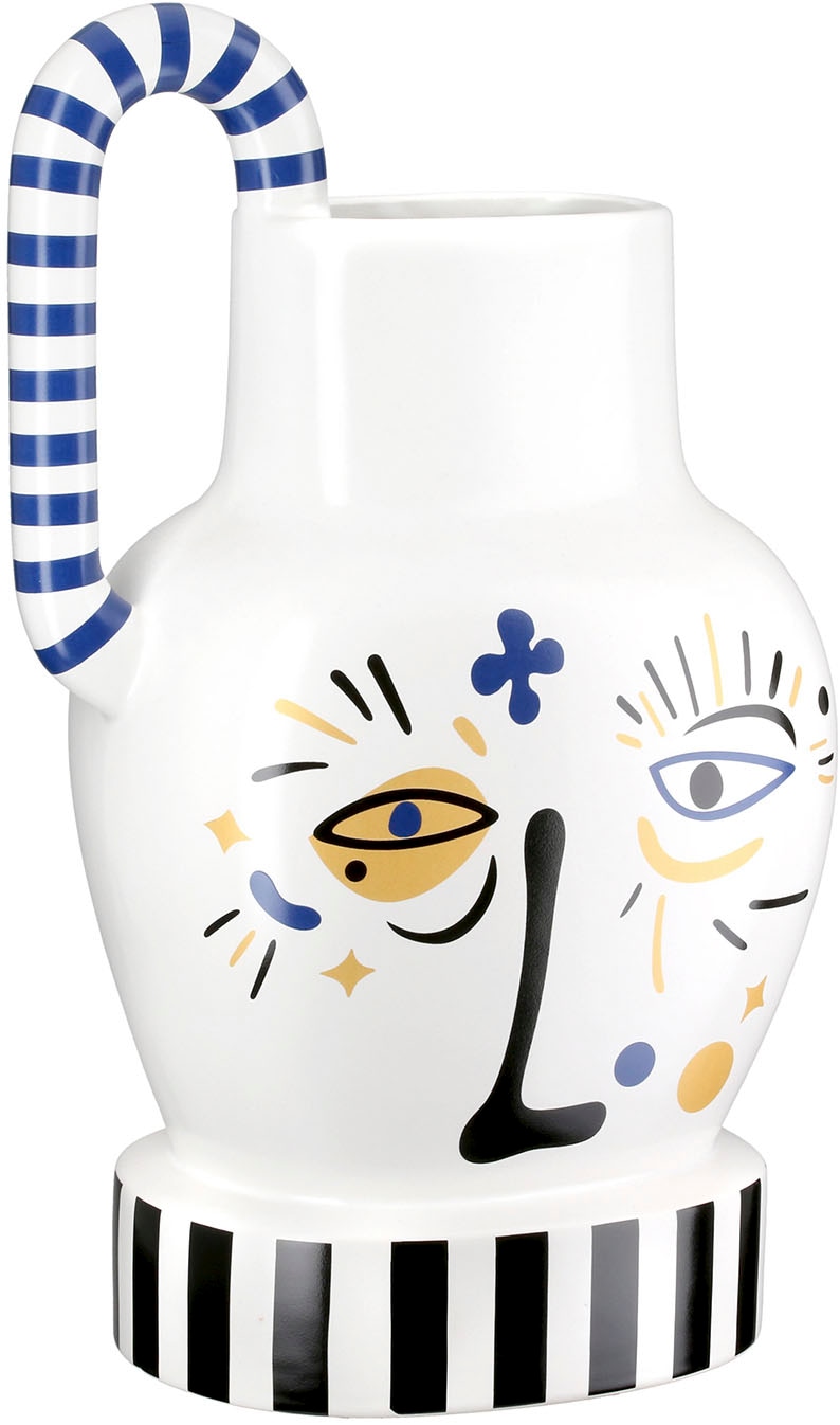GILDE Tischvase »Henkelvase Fira weiß H. 36 cm«, (1 St.)