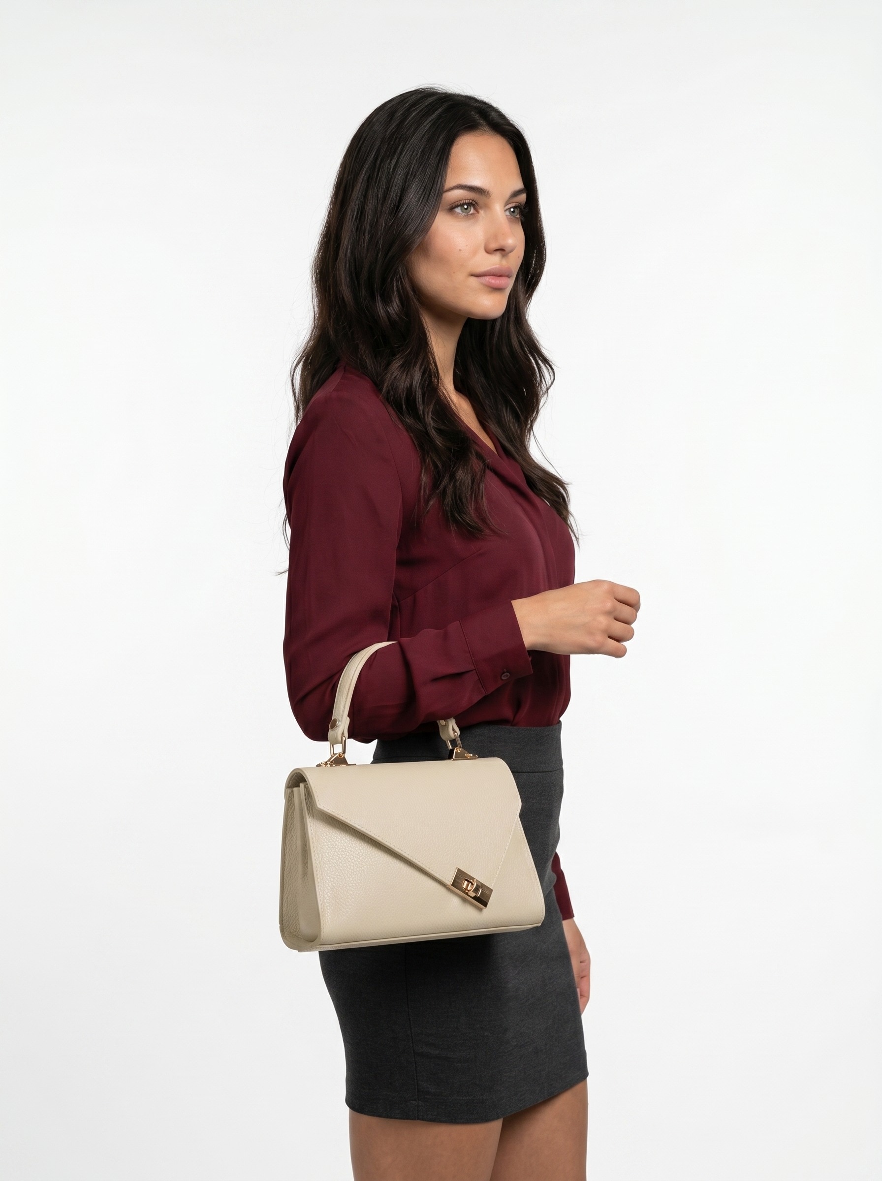 Cluty Henkeltasche echt Leder, Made in Italy