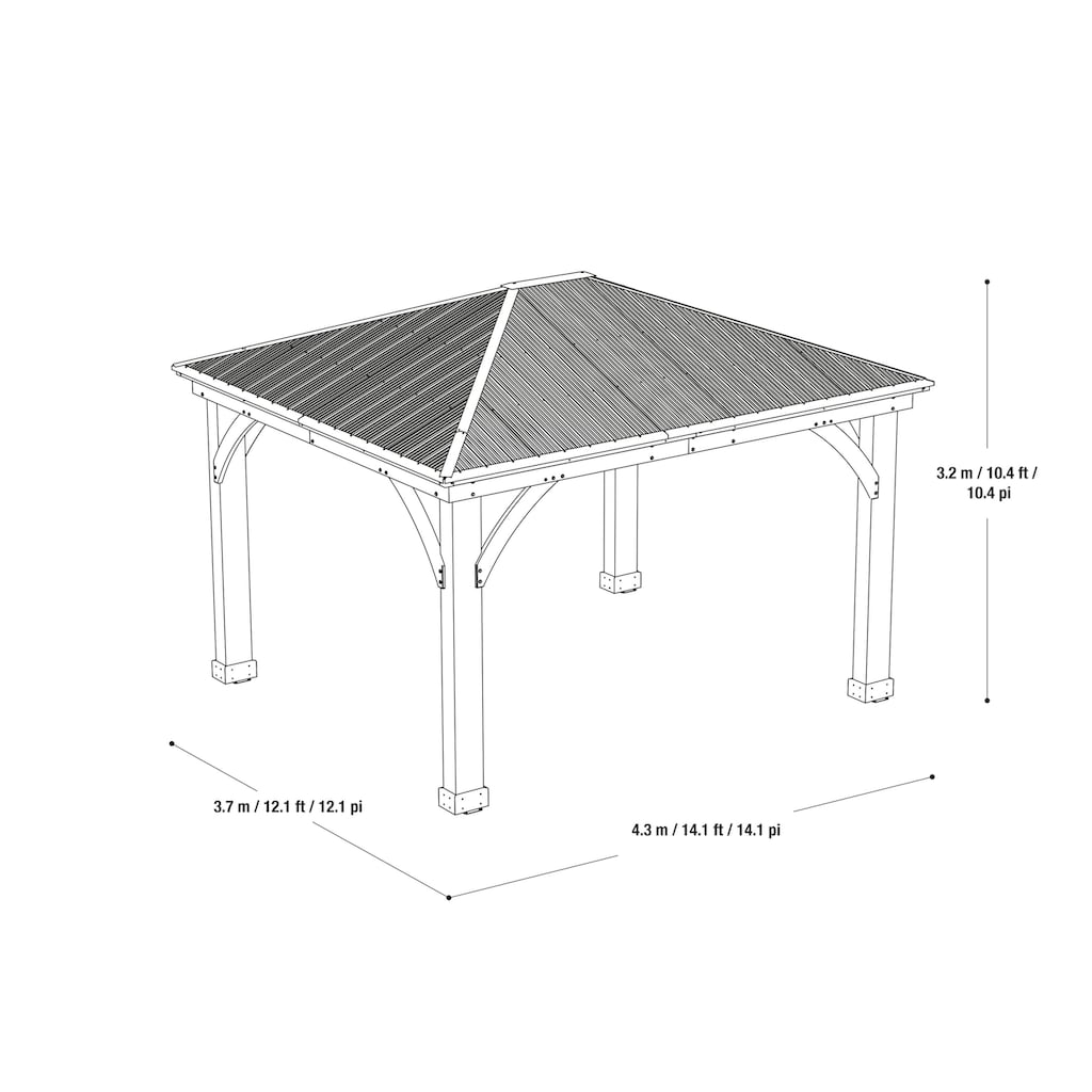 WESTMANN Holzpavillon »Devon 12x14«