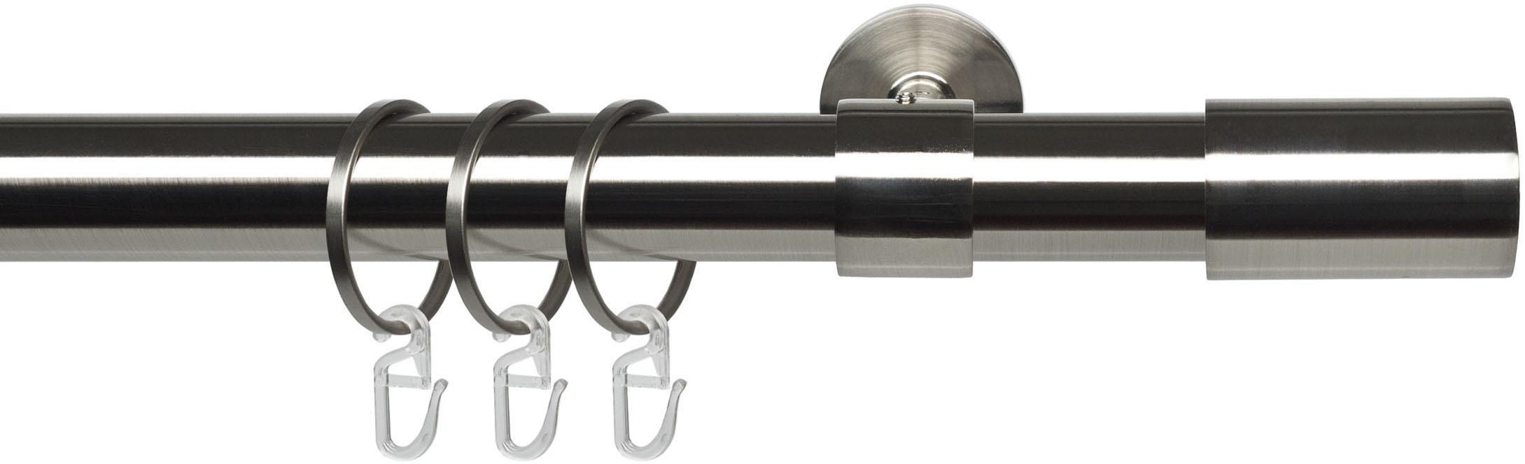 Liedeco Gardinenstange »Zylinder edelstahl-optik«, 1 läufig-läufig, Fixmaß