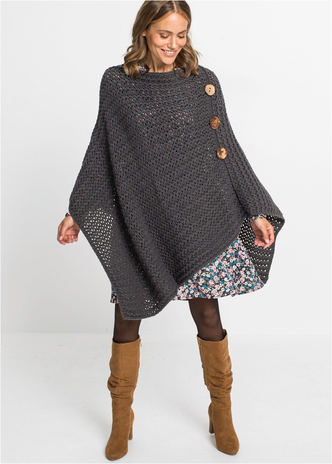 bonprix Strickponcho »Poncho« Poncho