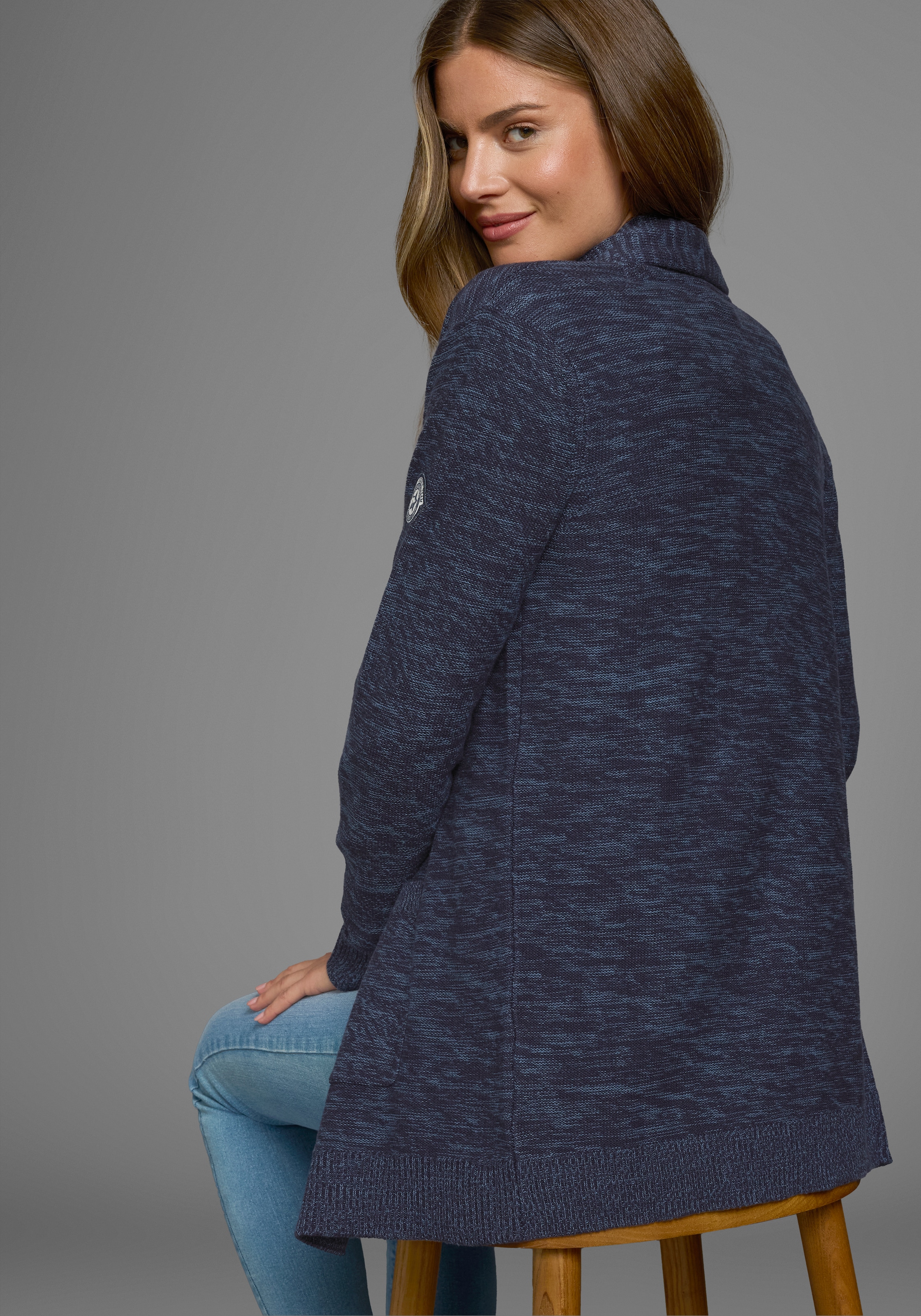 KangaROOS Strickjacke, in melierter Optik