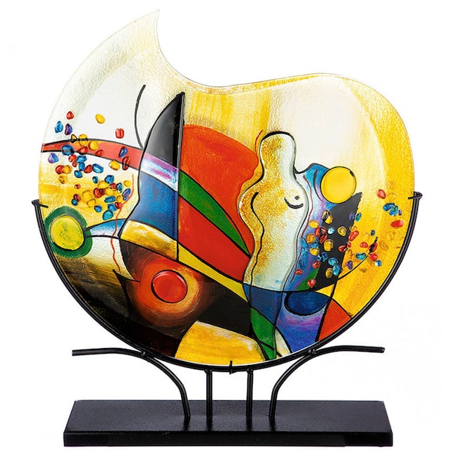 Casablanca by Gilde Tischvase »Silhouette, Dekovase«, (1 St.), Vase aus Glas,  mit schwarzem Metallfuß, Höhe ca. 53 cm bestellen online bei OTTO