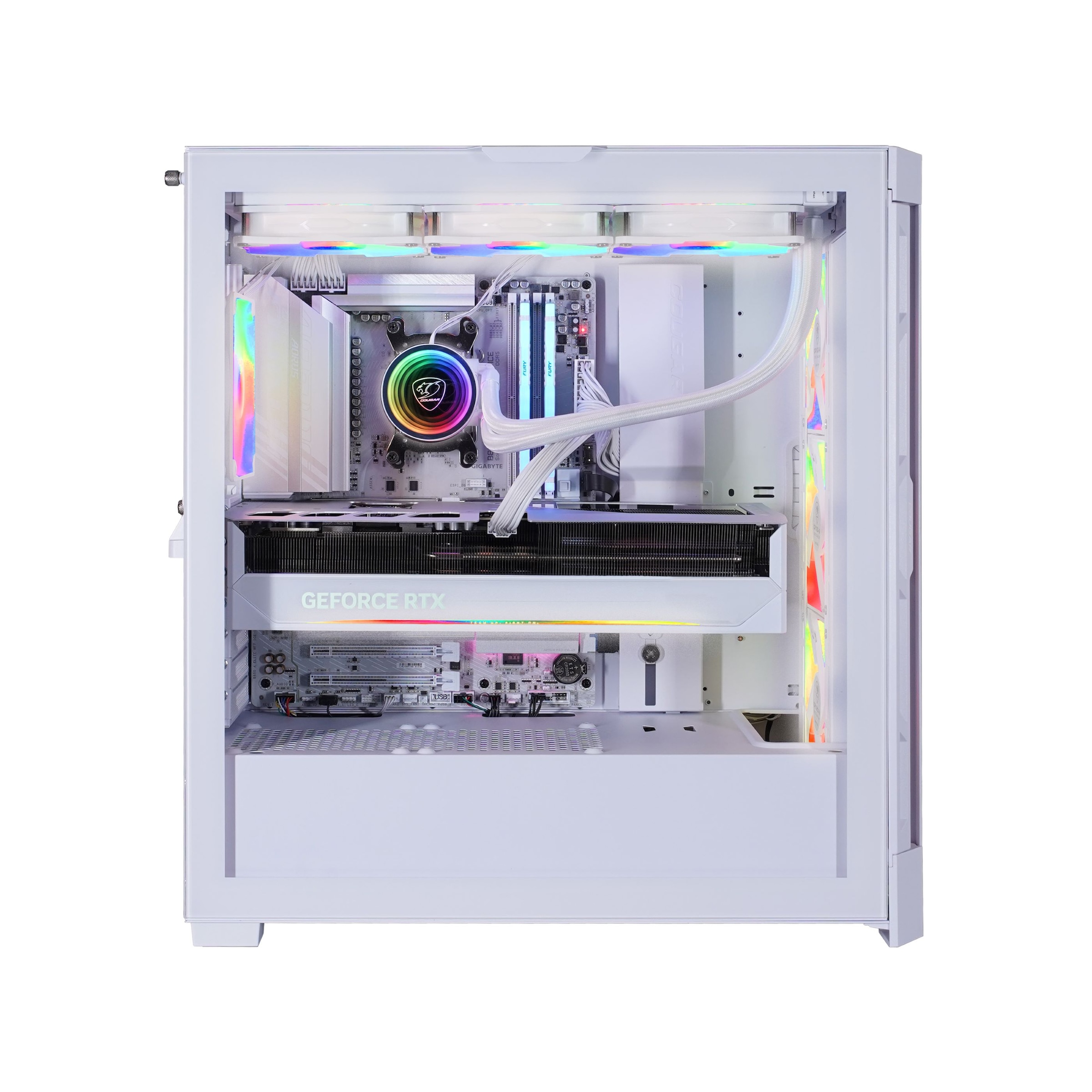 Cougar Gaming-PC »DUOFACE PRO White 7421«, Windows 11, DDR5 RAM, Gen4 SSD