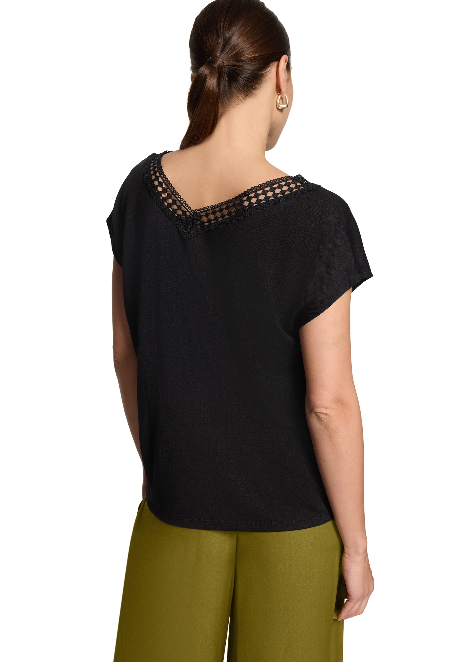 Zero Shirttop »Kurzarm-Shirt mit V-Ausschnitt«