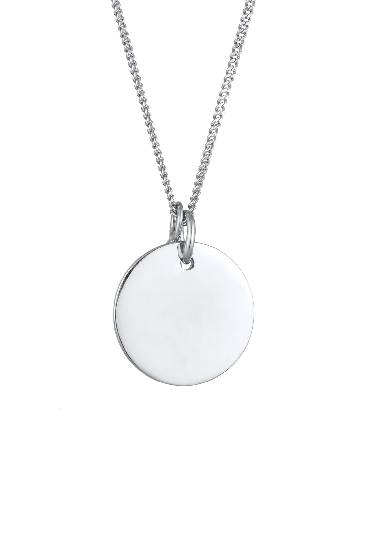 Elli Silberkette »Halskette Kreuz Zirkonia Weiß Plättchen 925 Sterling Silber«