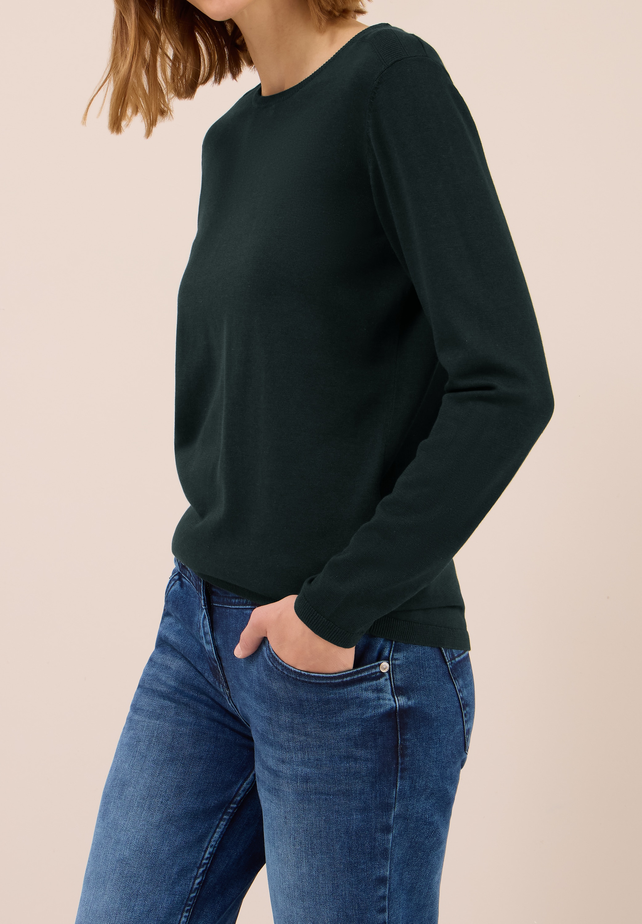 Cecil Strickpullover, mit feinem Detail an der Schulter und Viskose-Anteil