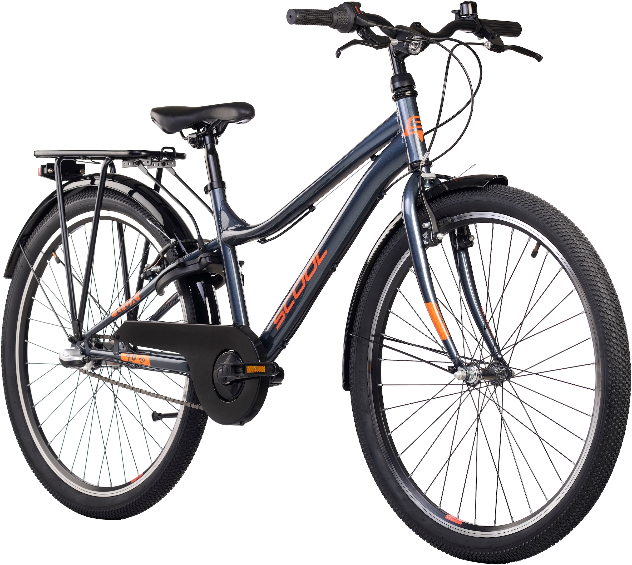 S’COOL Jugendfahrrad »S'COOL troX« 3 Gang Shimano Nabenschaltung 26 Zoll, Jugendliche, mit Gepäckträger und Schutzblech