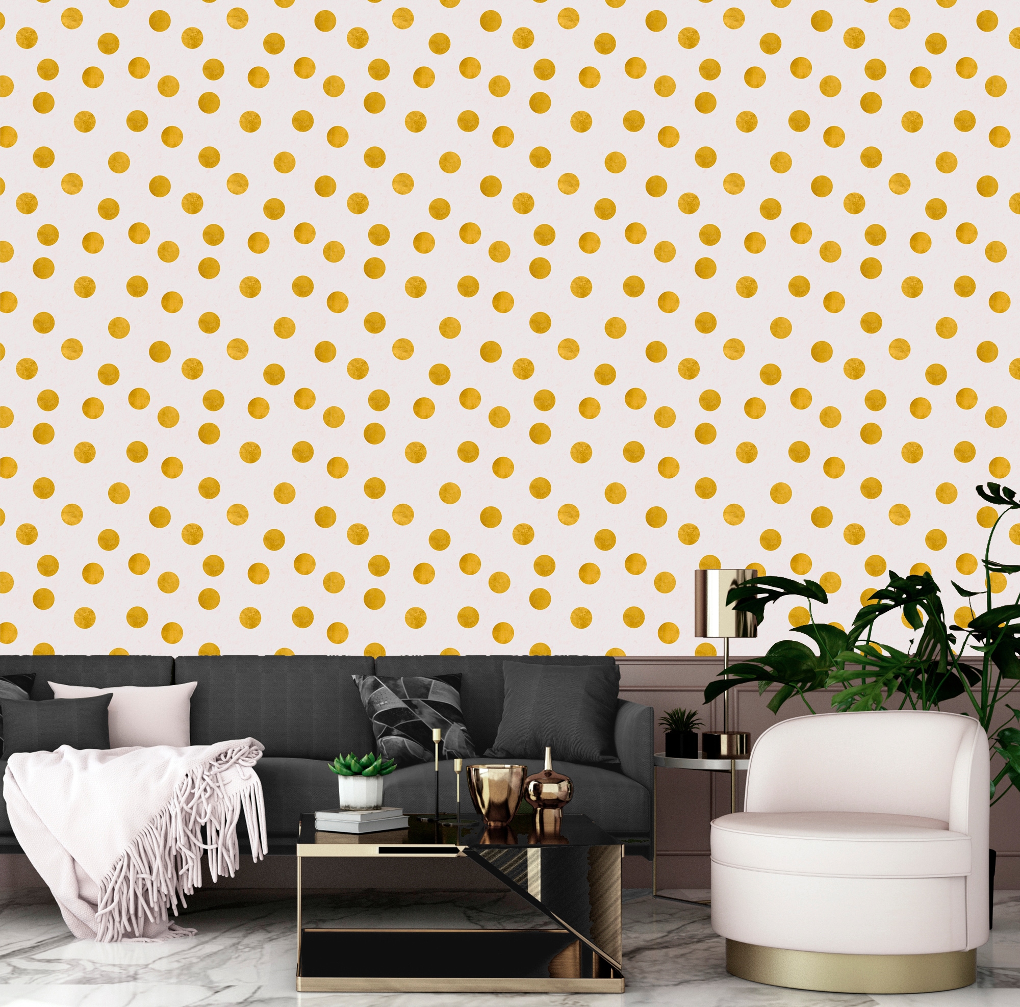 queence Vinyltapete »Chris« 3D-Optik | Motiv | bedruckt | gemustert | gepunktet glatt 90x250cm, selbstklebend, kinderleichte Anbringung, , Sticker