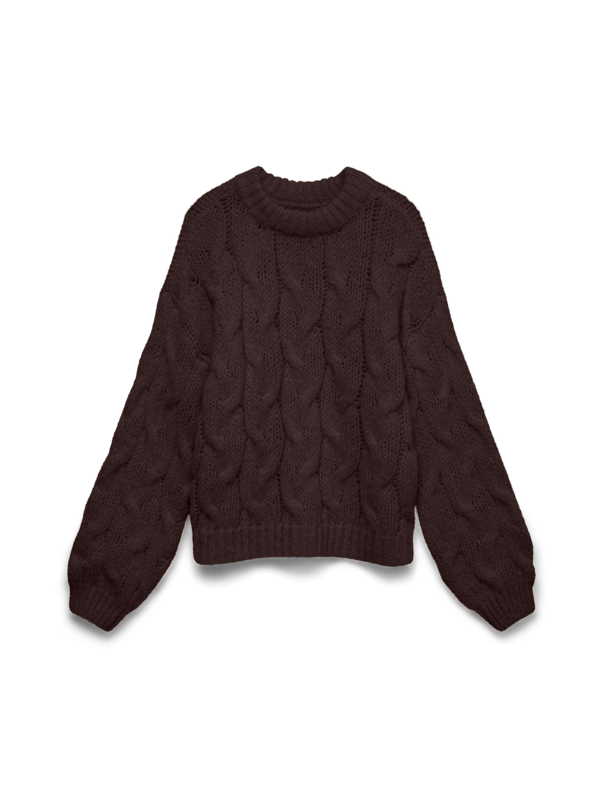 Vero Moda Strickpullover »VMMAYBE LS HIGH NECK CABLE PULLOVER NOOS« Kunstfaser