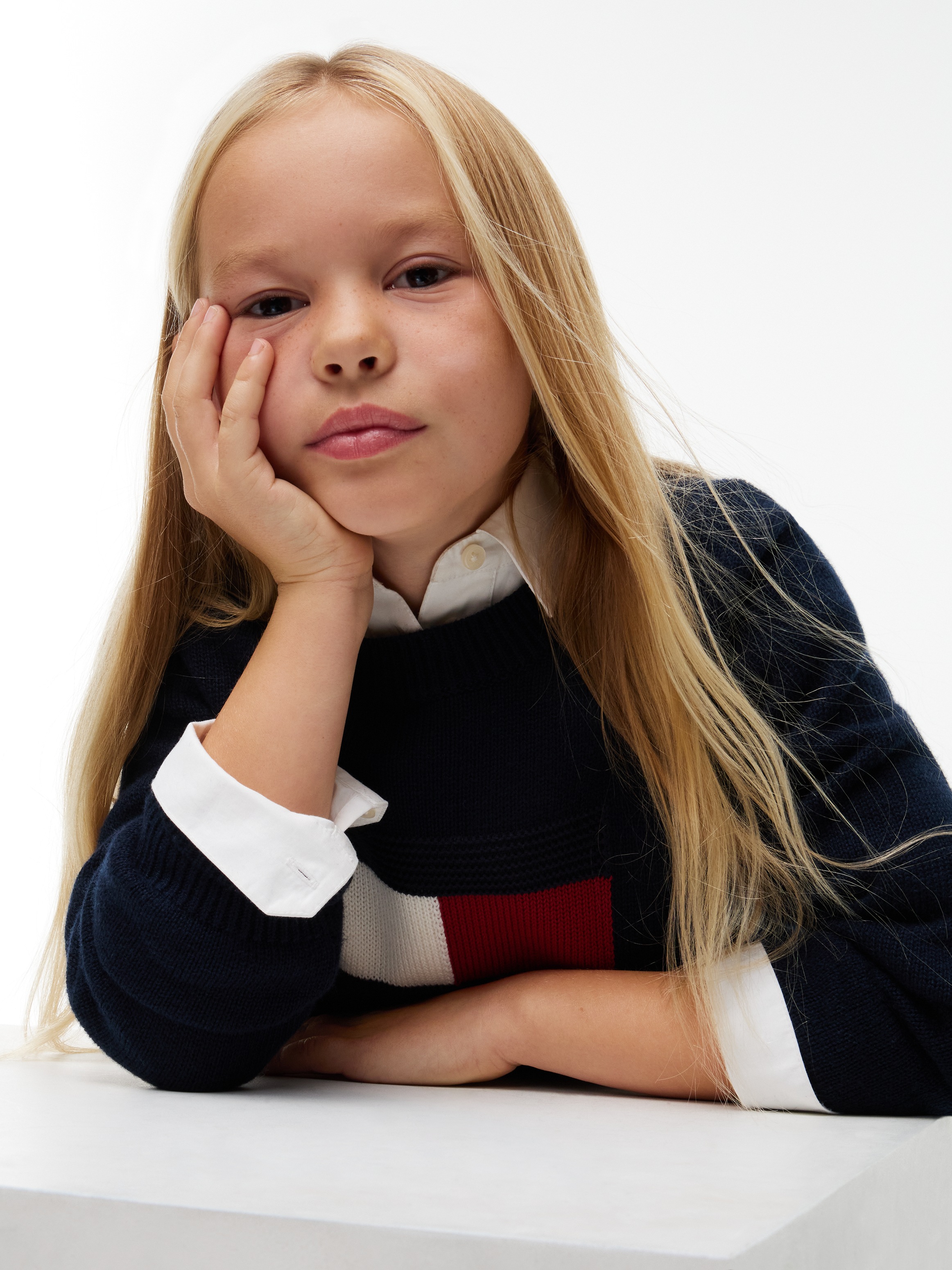 Tommy Hilfiger Strickpullover mit Wolle, Regular Fit, Kinder bis 16 Jahre