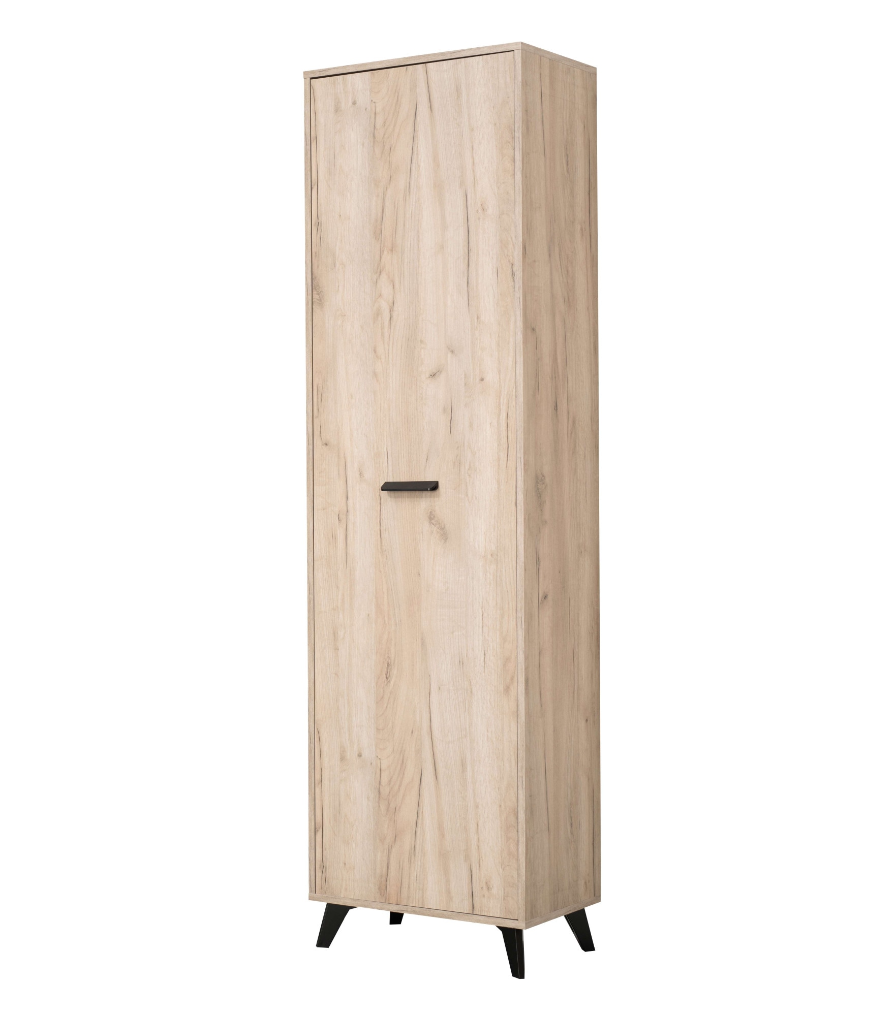INOSIGN Garderobenschrank »Umbria, Kleiderschrank, Stauraumschrank, Flurschrank, Höhe 192 cm«, in Grau Eiche, mit einer Kleiderstange, mit schwarzen Beinen
