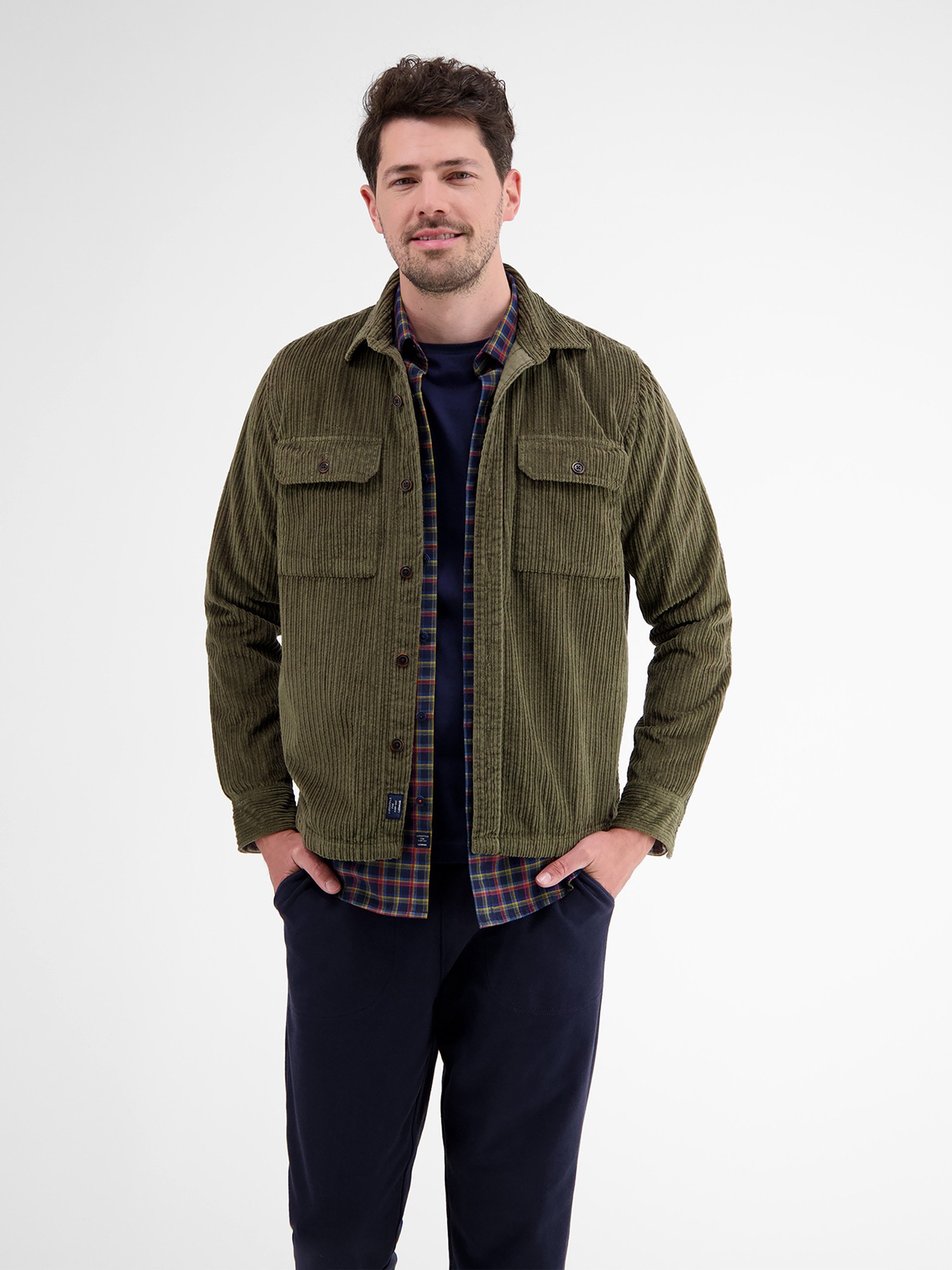 LERROS Langarmhemd »LERROS Overshirt *Corduroy*«