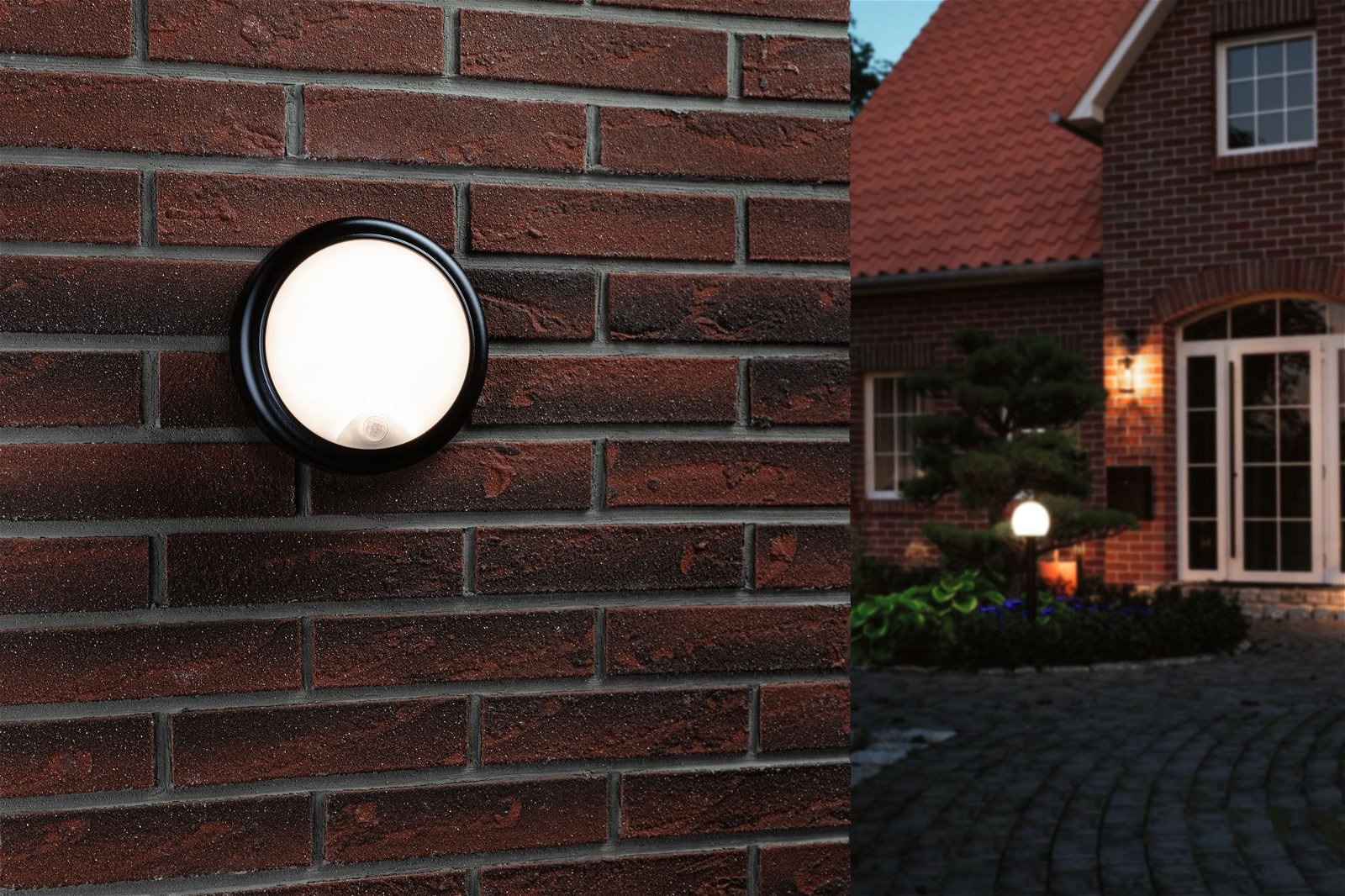 Paulmann LED Außen-Wandleuchte »IP44 180mm 3000K 15W 1050lm 230V Grau Kunststoff«, 1 flammig, Bewegungsmelder