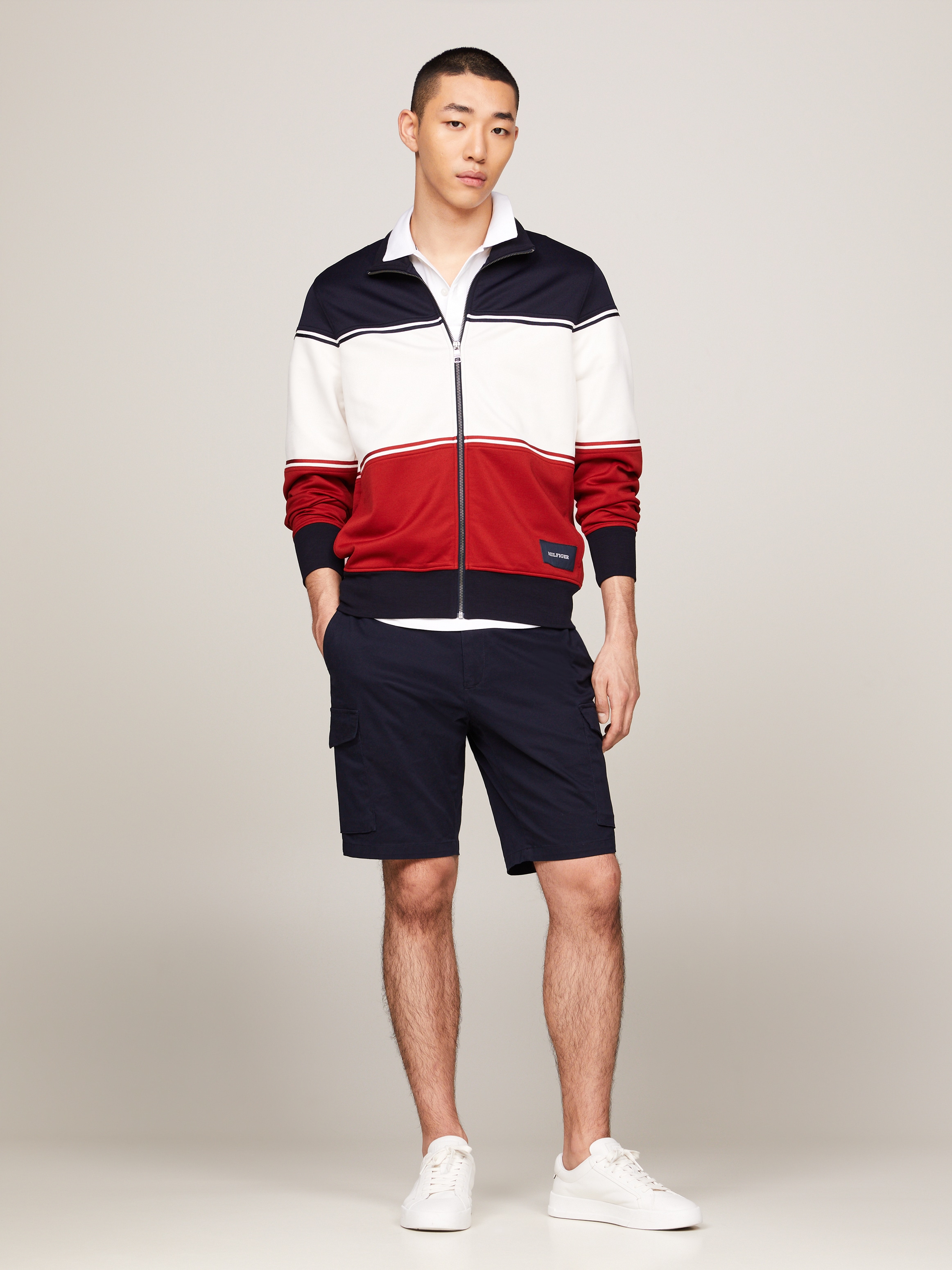 Tommy Hilfiger Sweatjacke »COLOURBLOCK TRACK JACKET«, mit Stehkragen