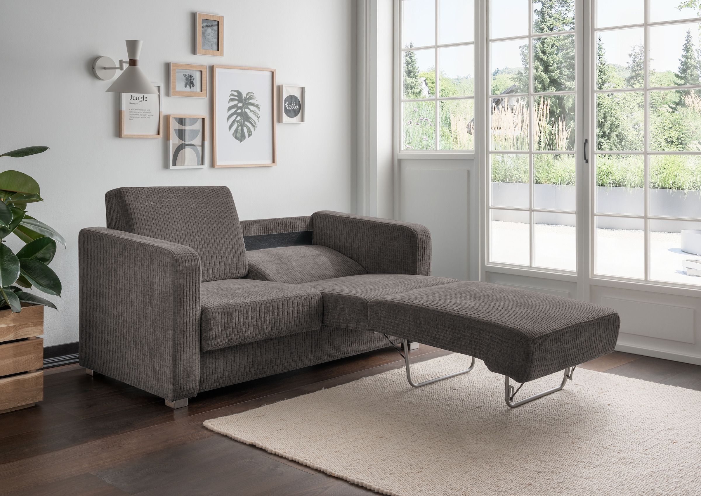 INOSIGN Schlafsofa »Mia Problemlöser Sofa, Einzelauszug, Bettsofa, zeitlos und bequem«, mit 2 Einzelauszügen als Längsschläfer