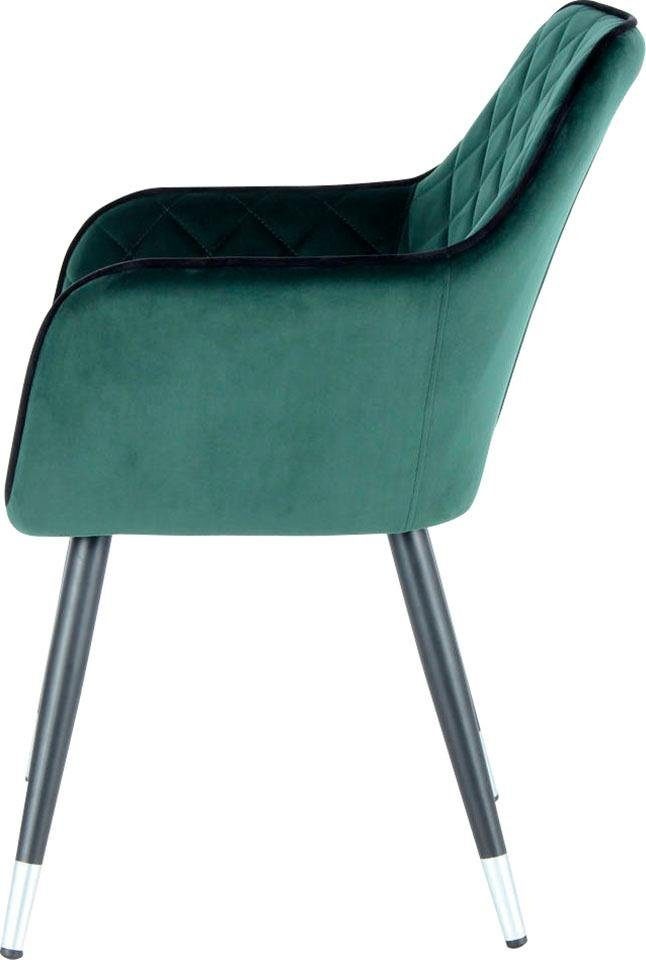 Kayoom Stuhl »Amino 625, stilvoller Design-Stuhl,samtweicher Bezug aus Velvet-Stoff« () 1 Stk.samtweicher Bezug, elegant, glamourös, elegante Optik