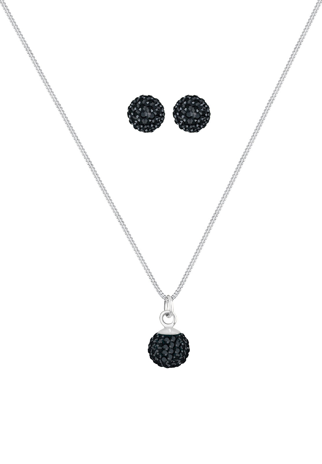 Elli Ohrring und Ketten Set »Schmuckset Kugel 925 Sterling Silber, mit Kristallen von Swarovski®«