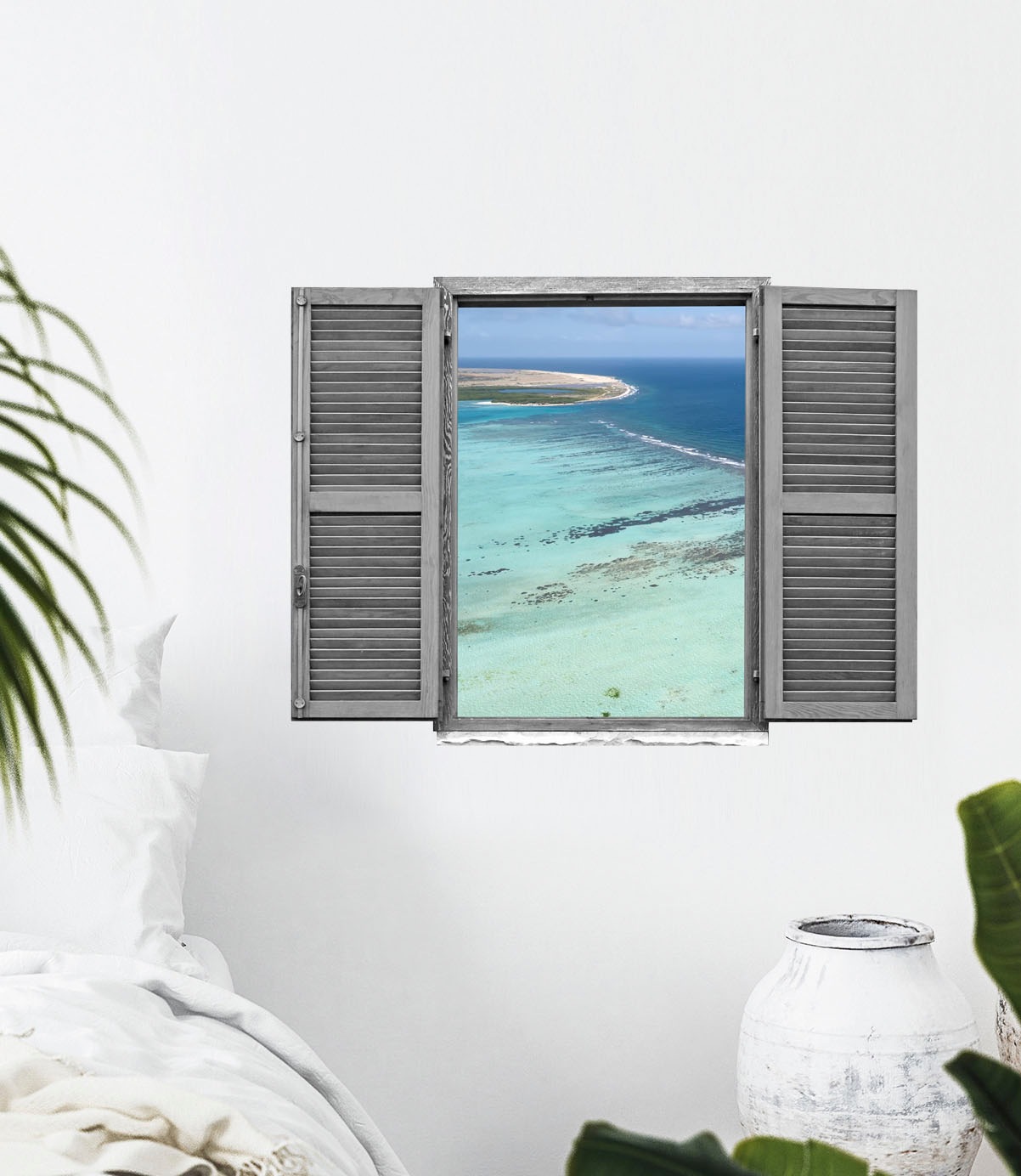 queence Wandtattoo »Meerwasser« Wandsticker, Wandbild, selbstklebend, 3D, Fenster
