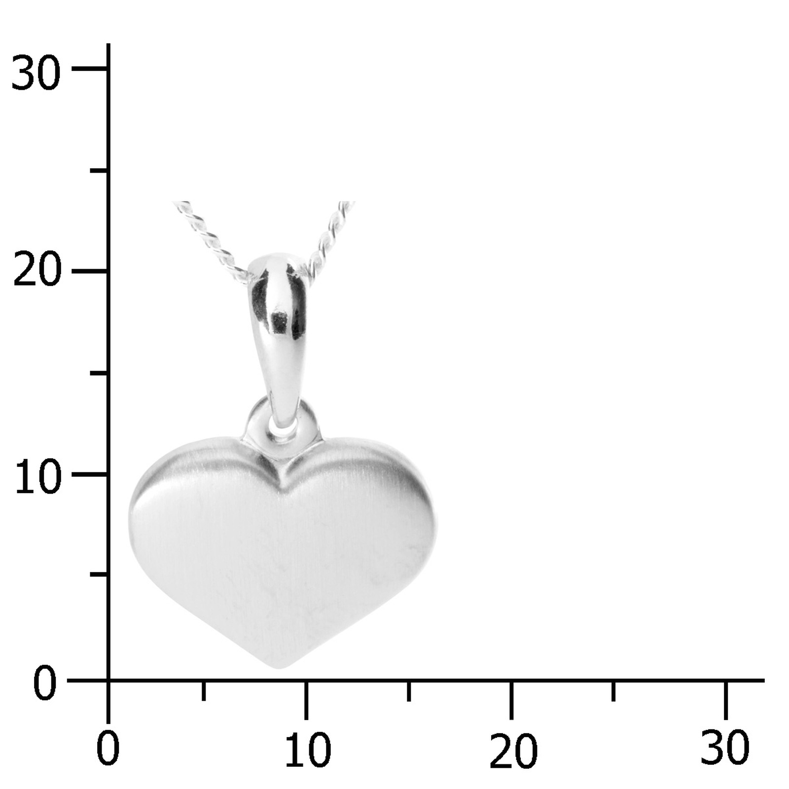 OSTSEE-SCHMUCK Kette mit Anhänger »- Herz 15 mm - Silber 925/000 -,«