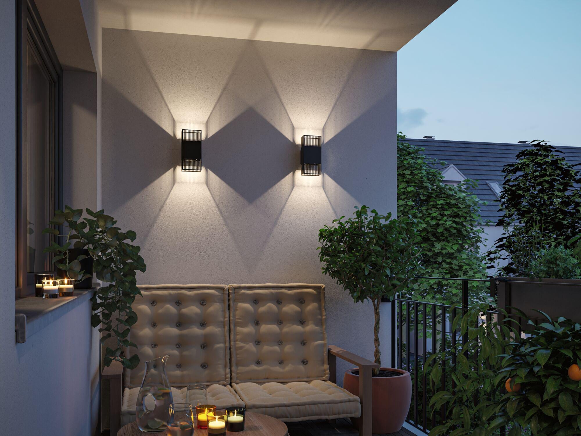 Paulmann LED Wandleuchte »Tharin« LED-Modul 1 Stk. Warmweiß spritzwassergeschützt