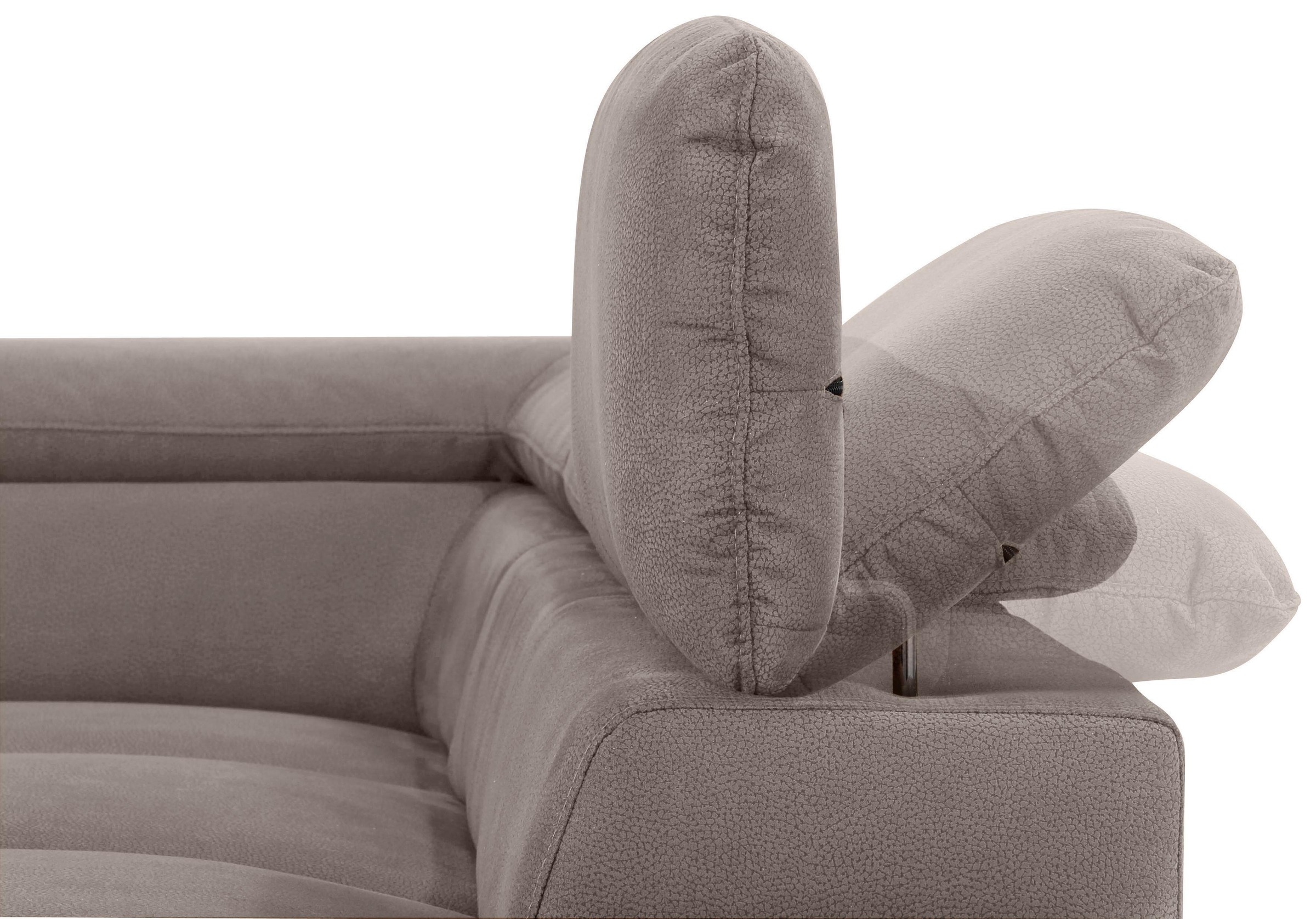 Home affaire Ecksofa »Alberto L-Form«, mit Kopfteilverstellung, wahlweise mit Bettfunktion