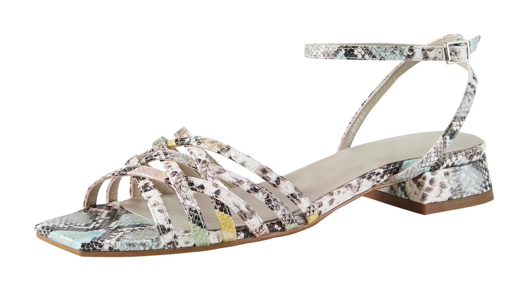 Sandalette in Snake-Optik