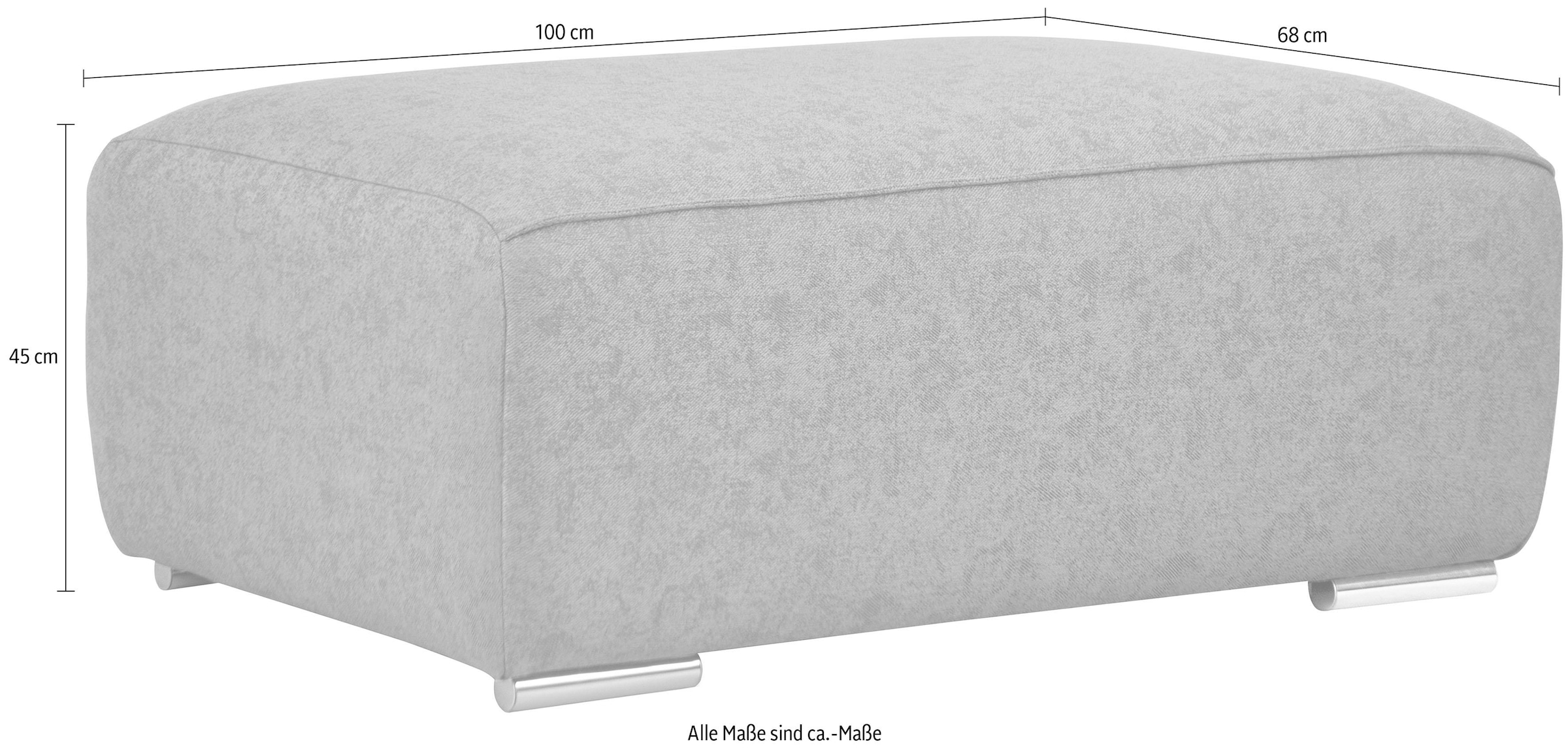 INOSIGN Hocker »BEATRICE mit Wellenfederung, Maße B/T/H: 100/68/45 cm«, passend zur "Beatrice"-Serie, in hochwertiger Verarbeitung