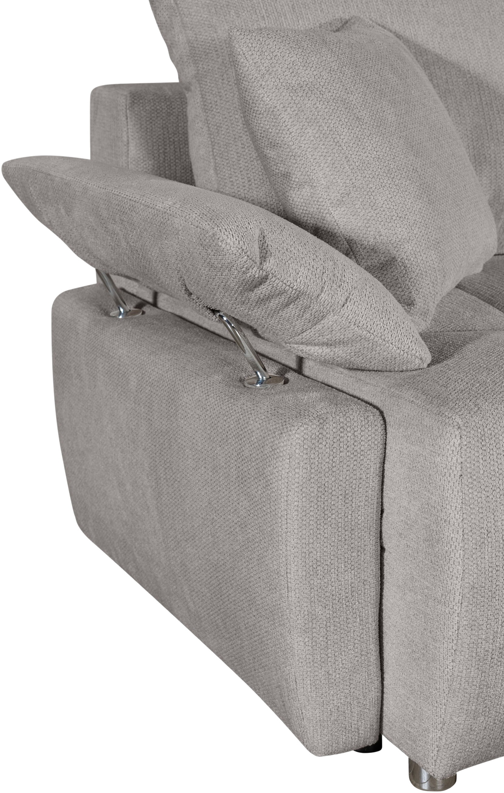 COLLECTION AB Ecksofa »Funtastic L-Form, B: 213 cm, Schlaffunktion, Bettkasten, auch in Cord« Armteilverstellung, Bonnellfederkern, frei stellbar