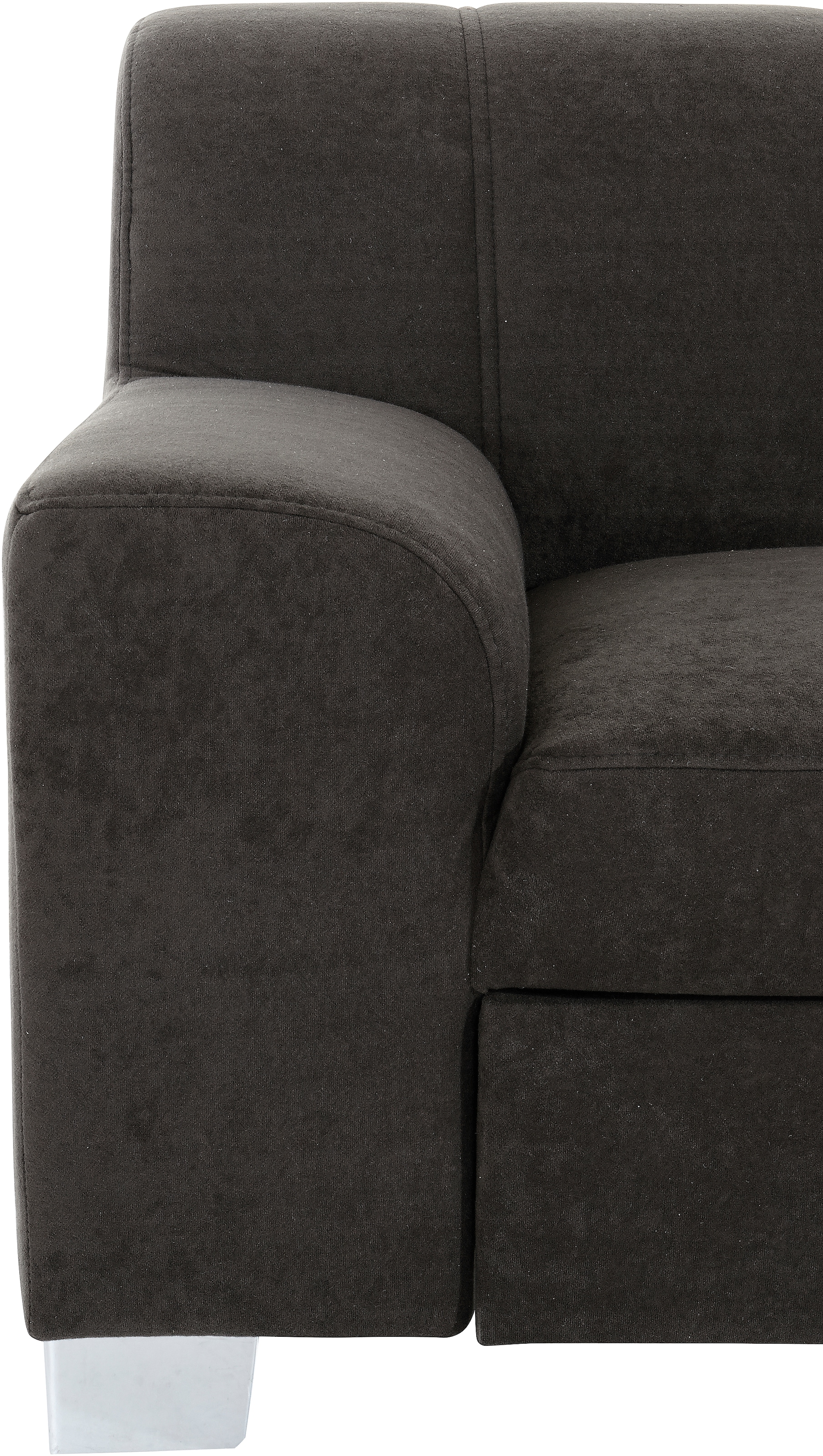 INOSIGN Ecksofa »Turah incl. Zierkissen, moderne Steppung, auch in Leder«, wahlweise mit Bettfunktion, Schlafsofa, B/T/H: 239/152/75 cm, L-Form