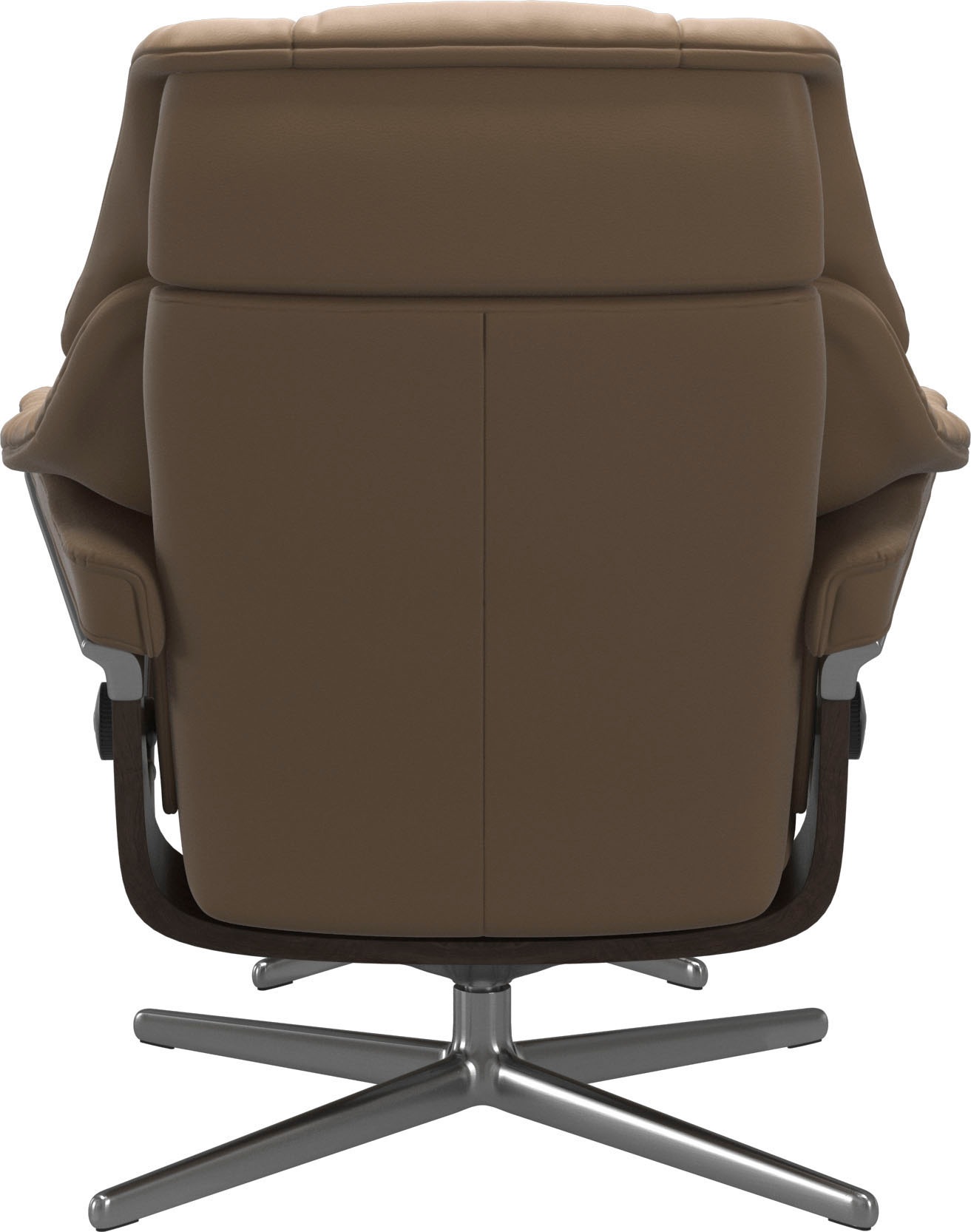 Stressless® Relaxsessel »Reno«, (Set, Relaxsessel mit Hocker), mit Hocker, mit Cross Base, Größe S, M & L, Holzakzent Wenge