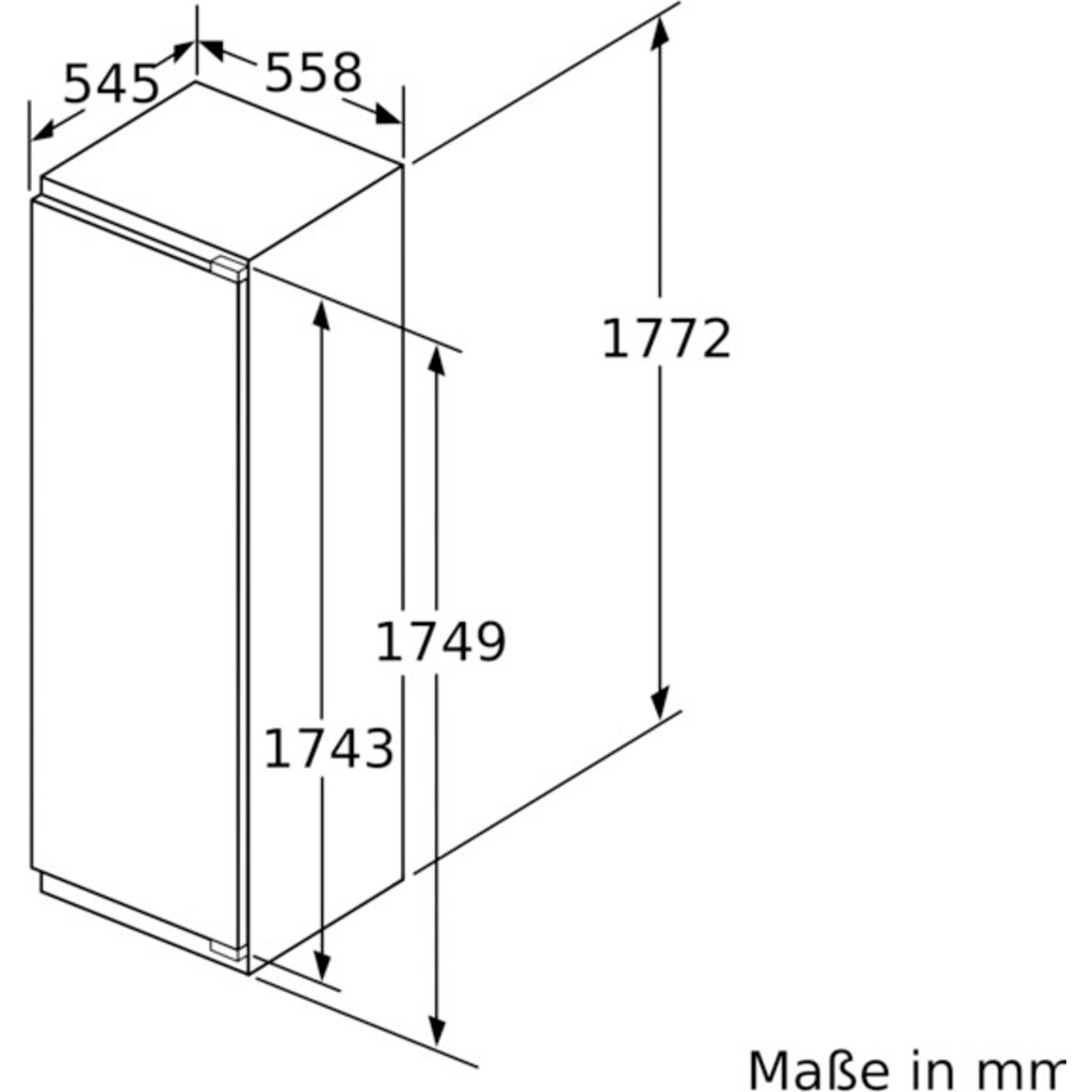 BOSCH Einbaukühlschrank »KIL82AFF0«, KIL82AFF0, 177,2 cm hoch, 56 cm breit