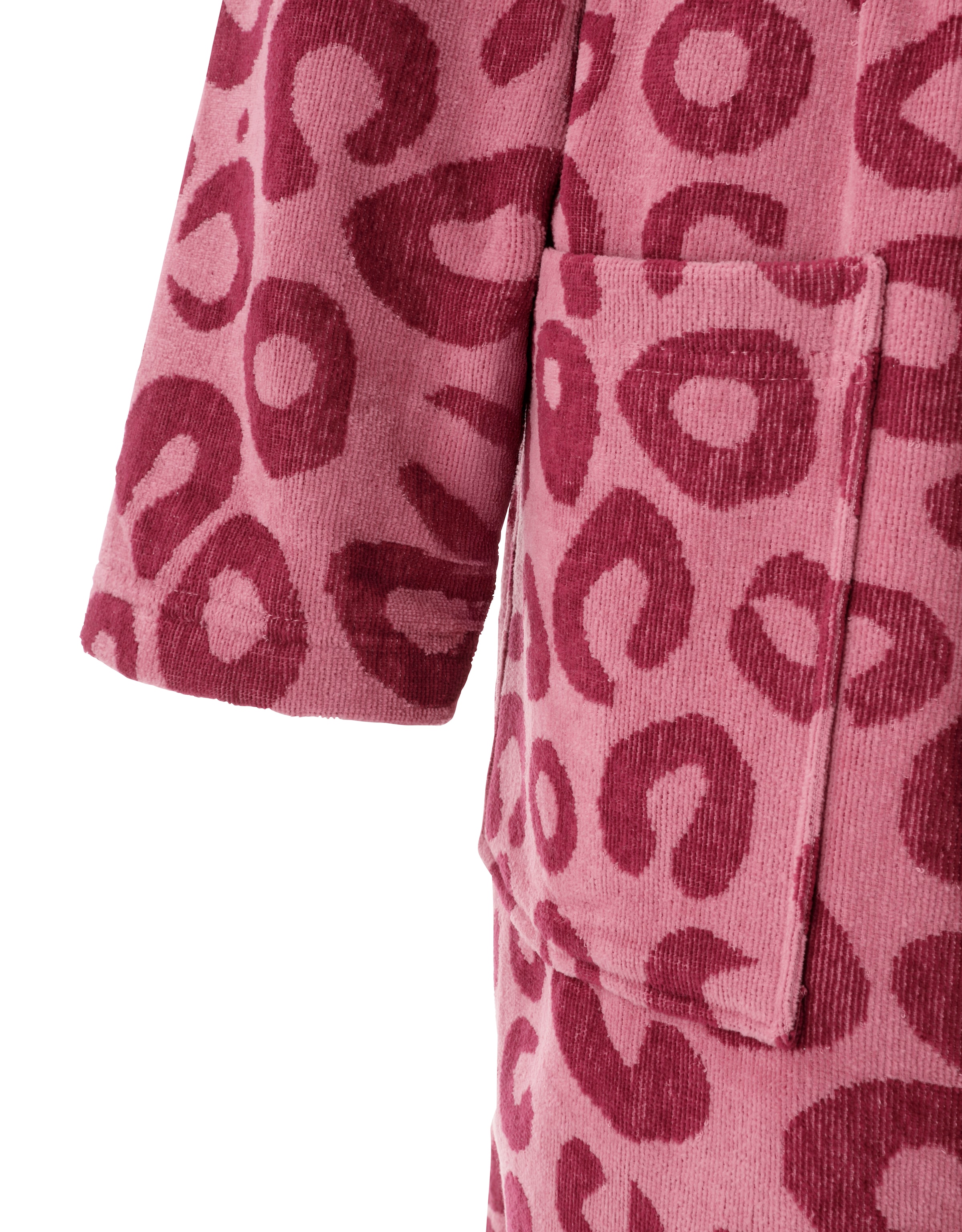 OTTO home Unisex-Bademantel »Anna Leo, ideal für Sauna & Spa, Hotelbademantel, Morgenmantel« 1 Stk. für Damen & Herren, mit Taschen, S-3XL, trendiger Animal Print