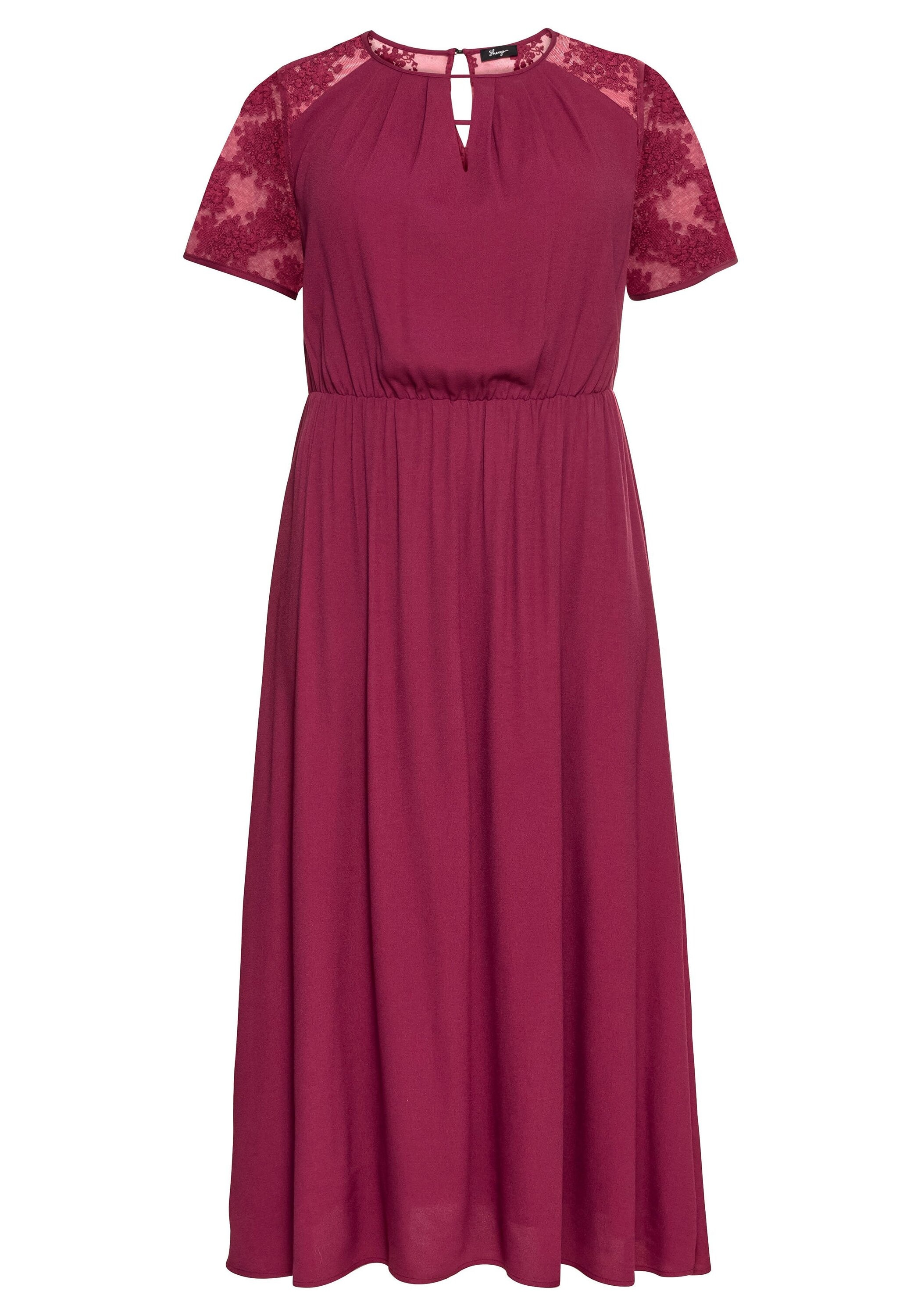 Sheego Abendkleid »Abendkleid in Maxilänge, mit Spitzeneinsatz«