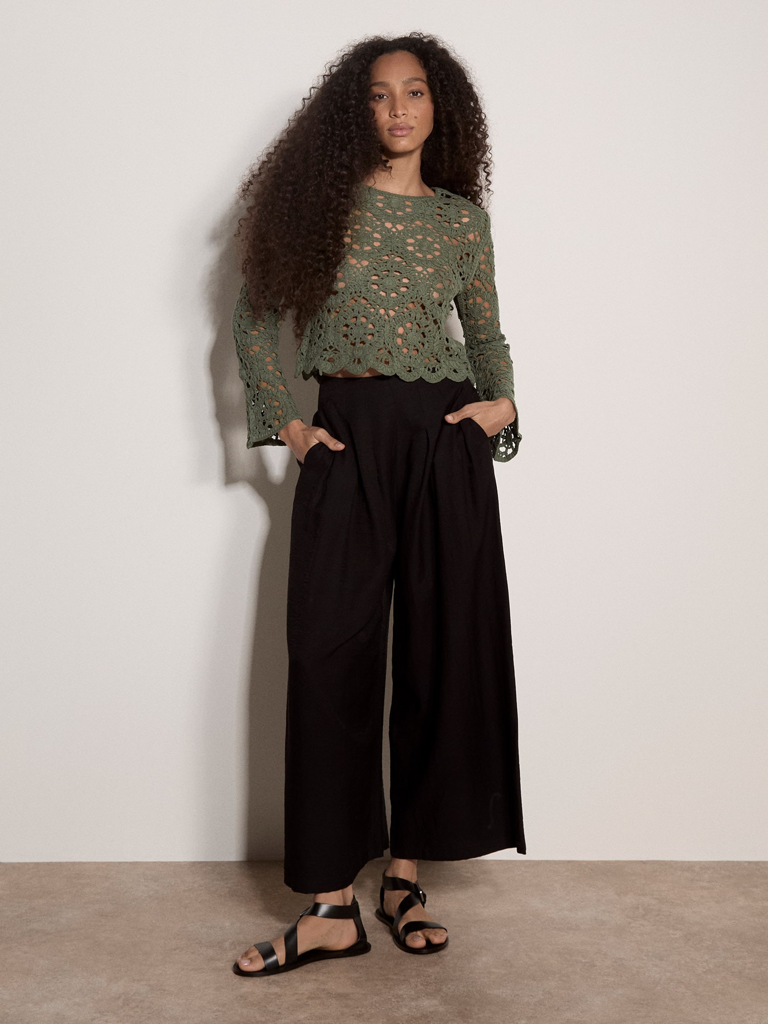 Apricot Druckbluse »Bluse« Häkelverzierungen