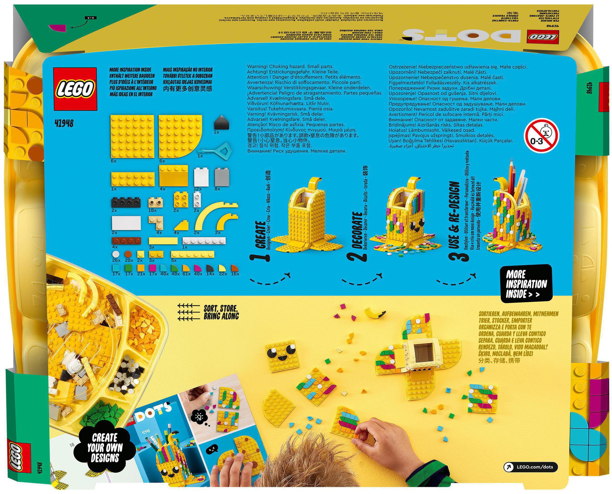 LEGO® Konstruktionsspielsteine »Bananen Stiftehalter (41948), LEGO® DOTS«, (438 St.)