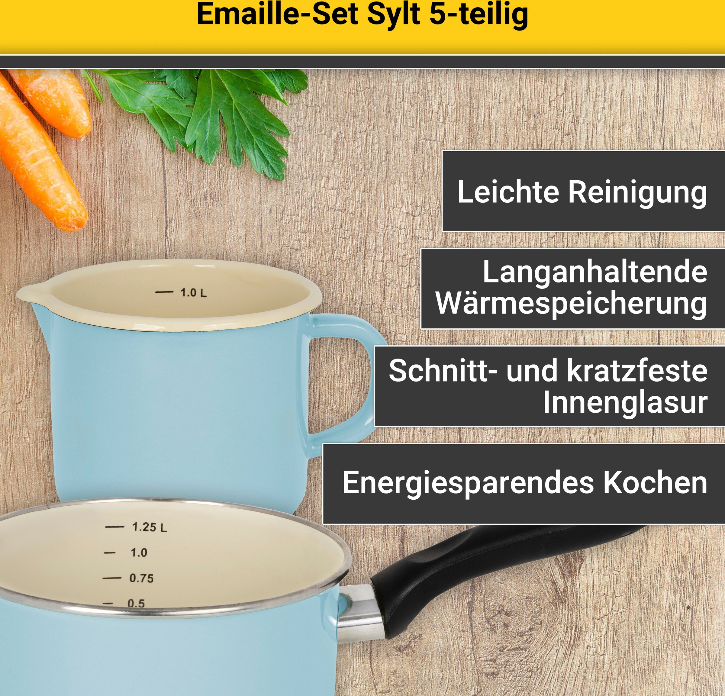 Krüger-Haushaltswaren - Mülleimer Serie Sylt mit Deckel, 10 Liter