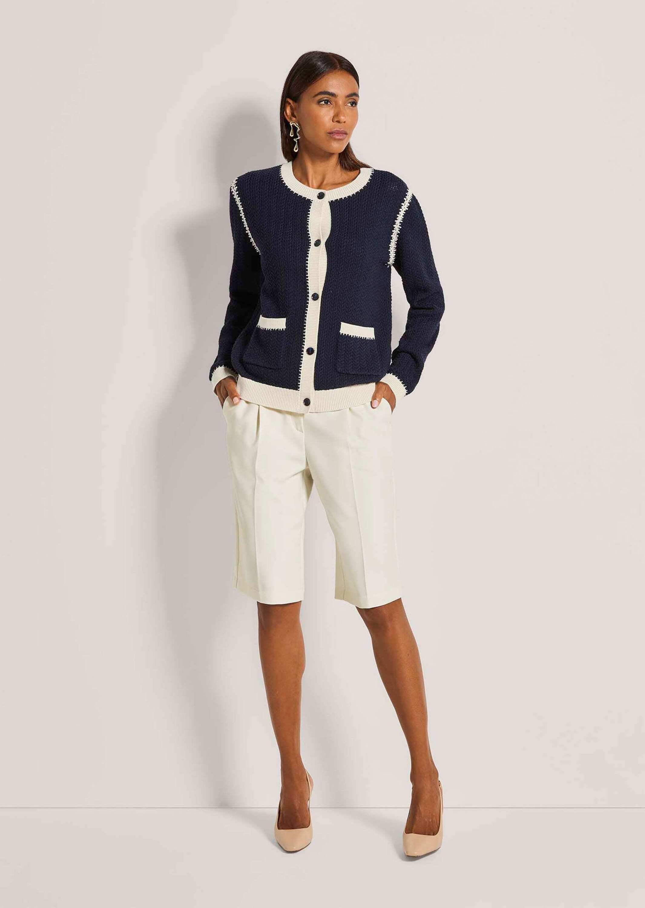 MADELEINE Strickjacke »Strickjacke Langarm Cardigan mit Zopfmuster, Kaschmir-Mix« Edles Zopfmuster