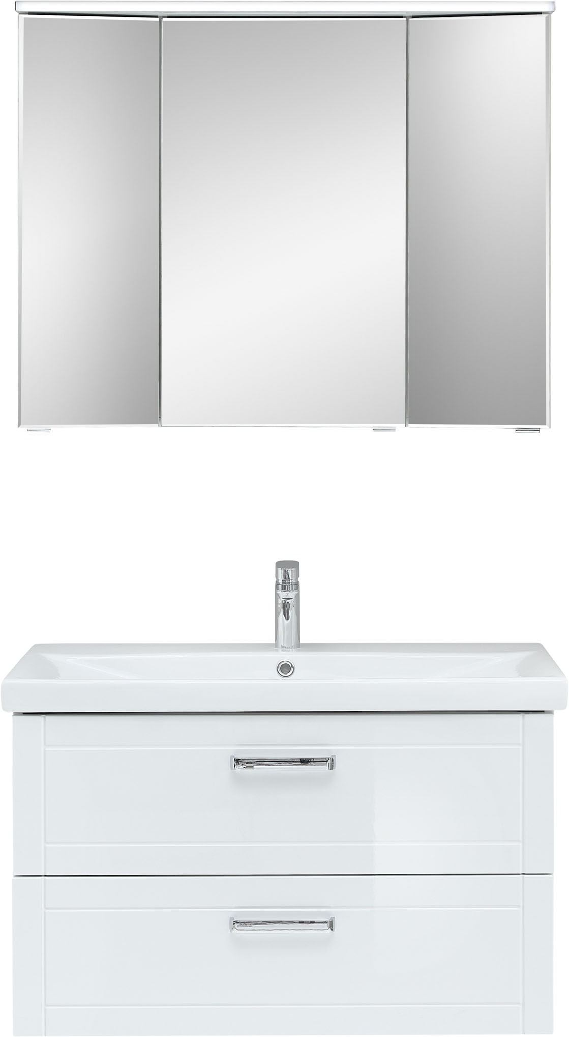 Saphir Badmöbel-Set »Serie 3007, Waschtisch mit Spiegelschrank« 3 Stk. tlg.